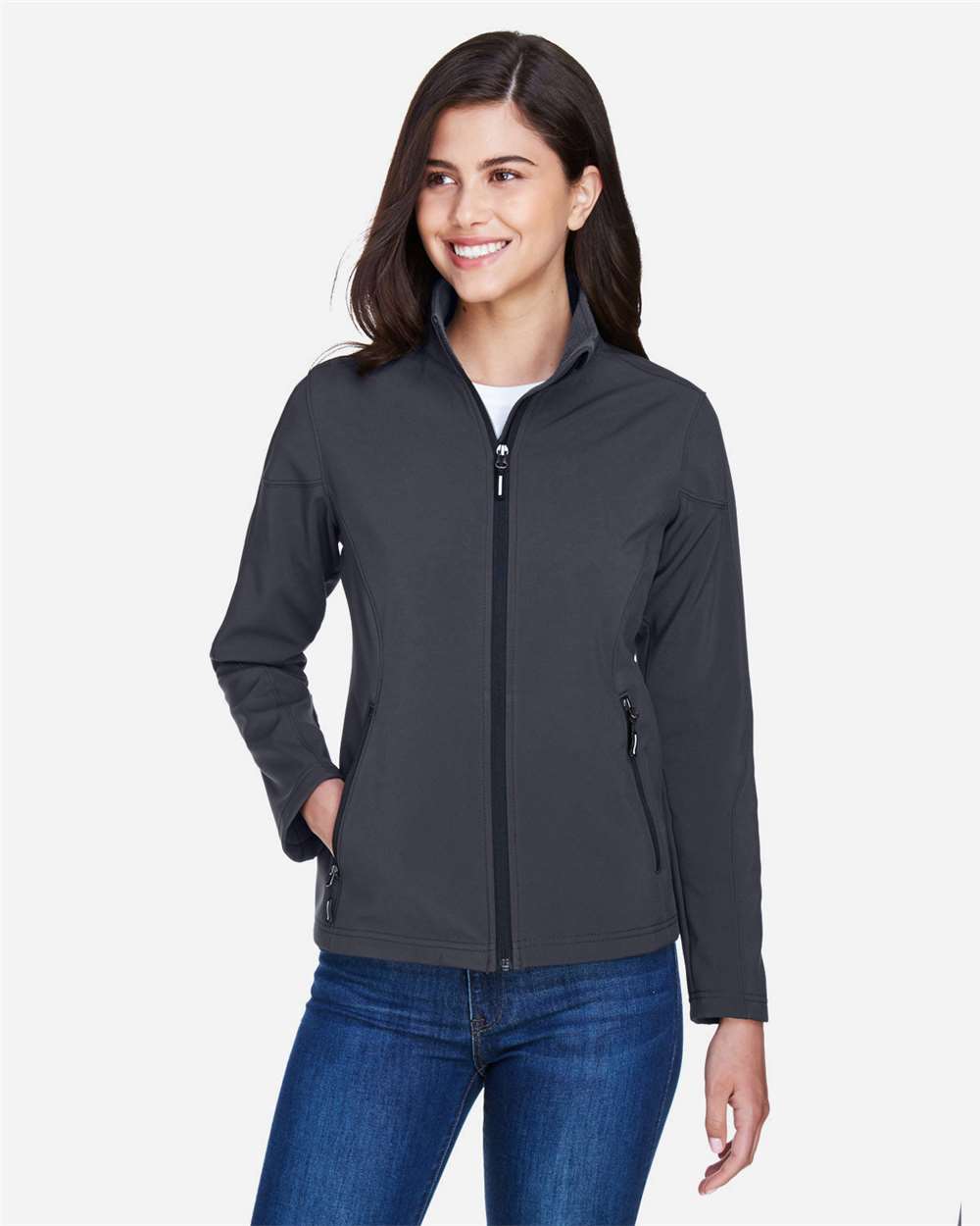 CORE365 Outerwear XS / Carbon CORE365 78184 Women's Cruise Two-Layer Fleece Bonded Soft Shell Jacket