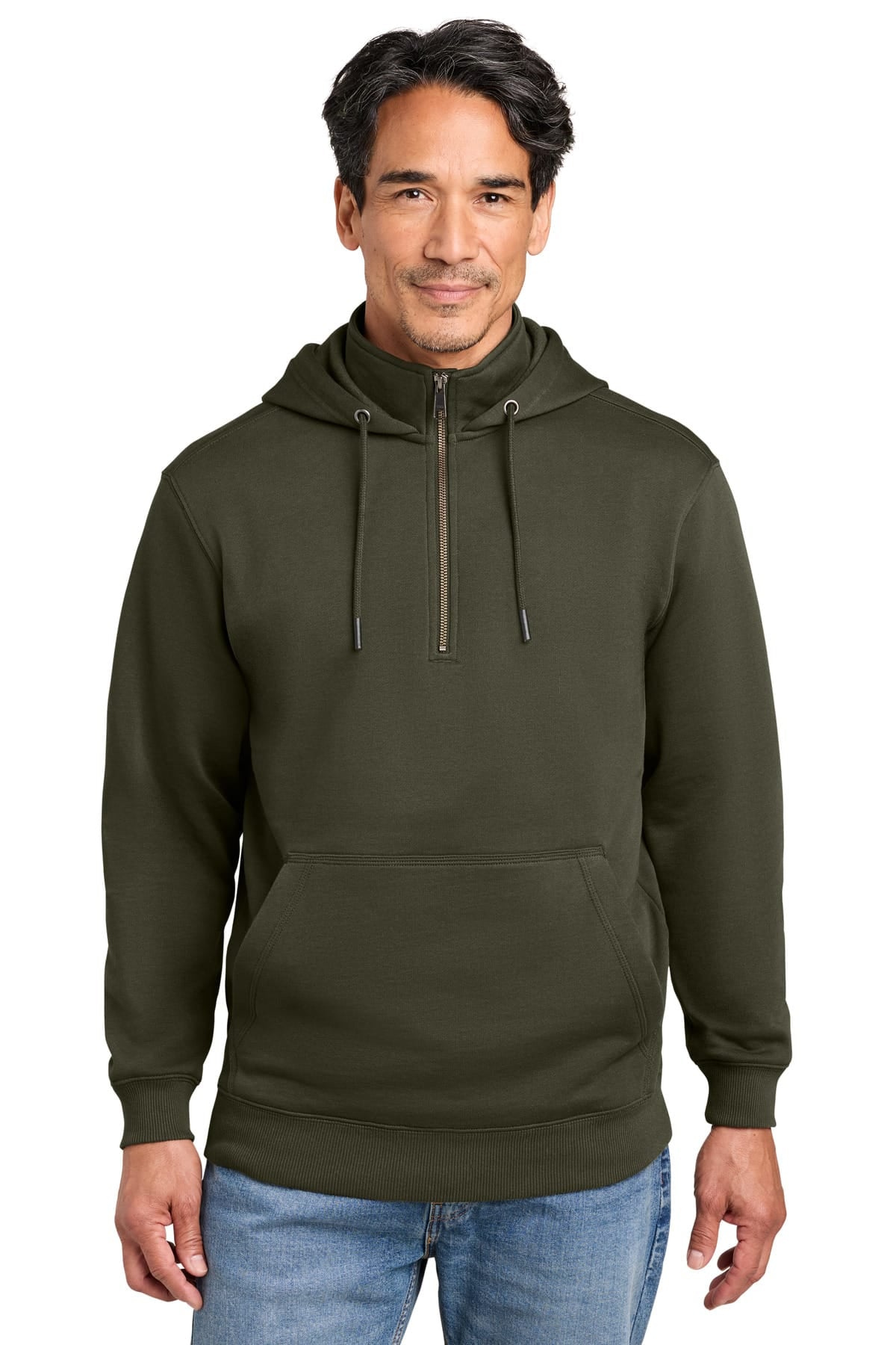 CornerStone CSF633 XS / Tundra Green CornerStone CSF633 Tough Fleece 1/4-Zip Hoodie