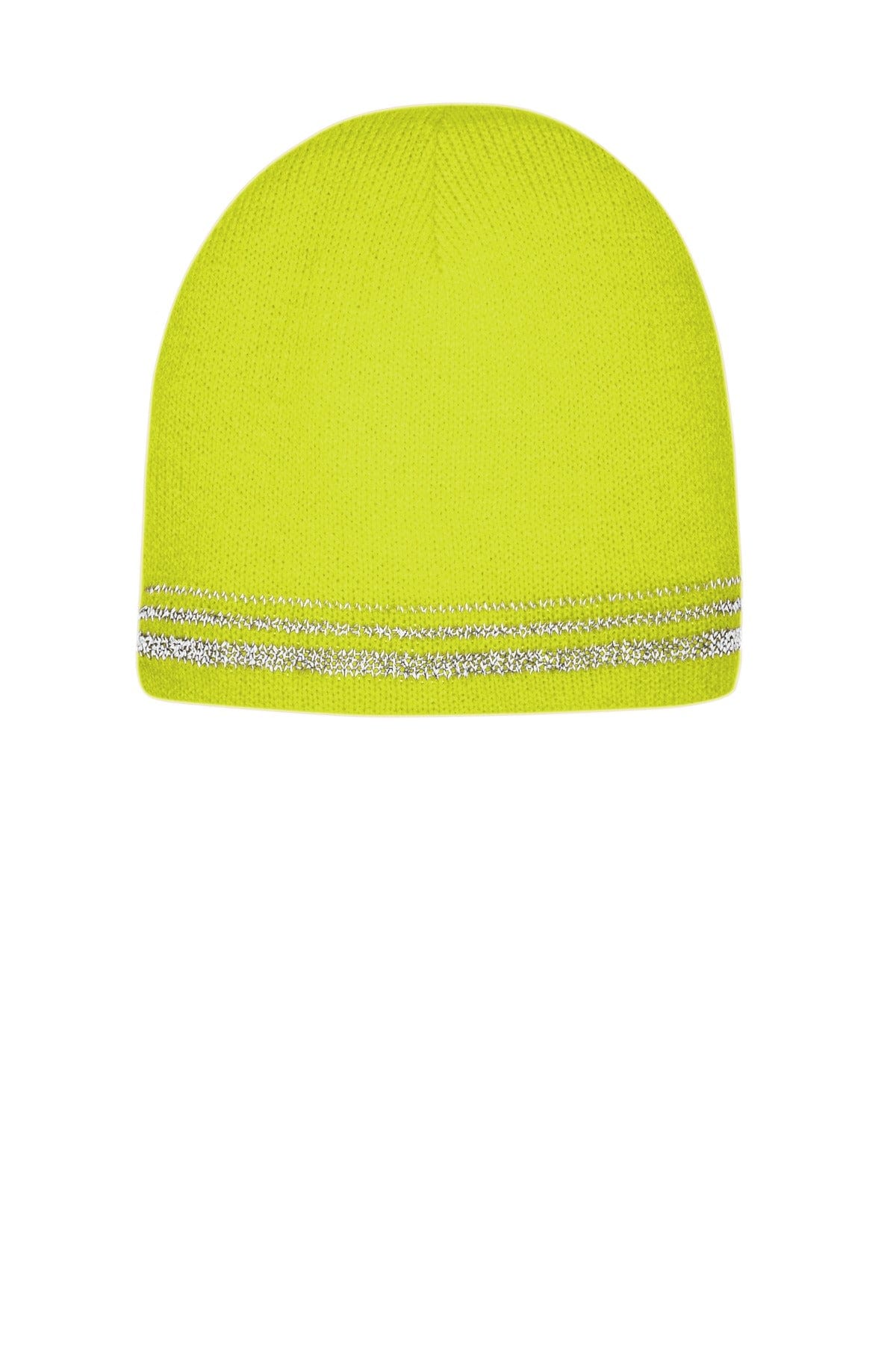 CornerStone Headwear OSFA / Safety Yellow/ Reflective CornerStone  ®   Lined Enhanced Visibility with Reflective Stripes Beanie CS804