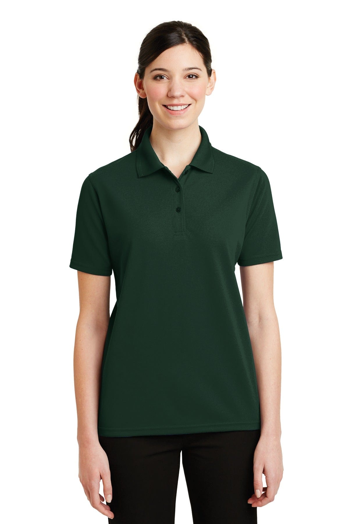 CornerStone Ladies M / Dark Green DISCONTINUED  CornerStone ®  - Ladies Industrial Pique Polo. CS403