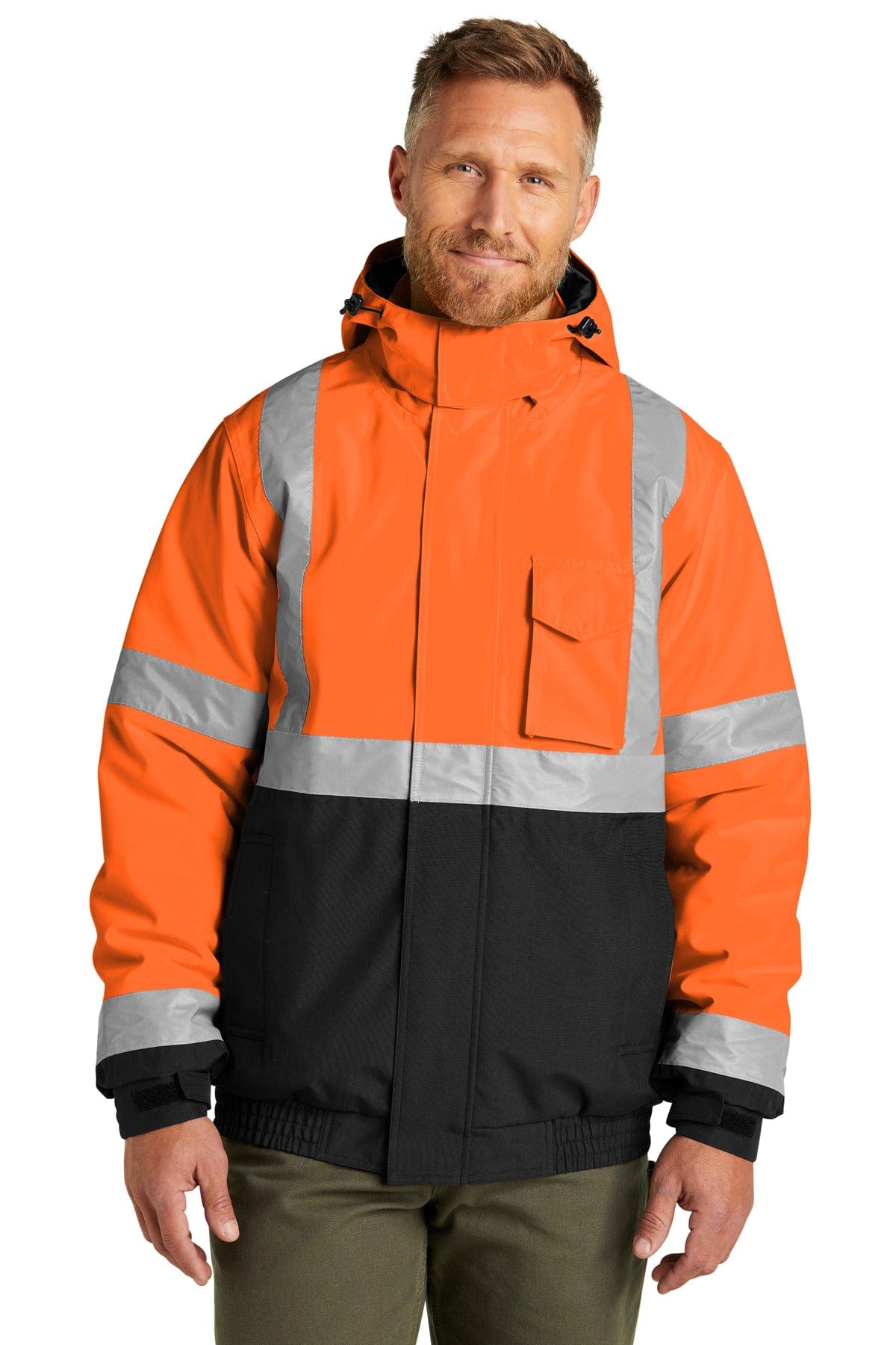 CornerStone Outerwear CornerStone ANSI 107 Class 3 Economy Waterproof Insulated Bomber Jacket CSJ500
