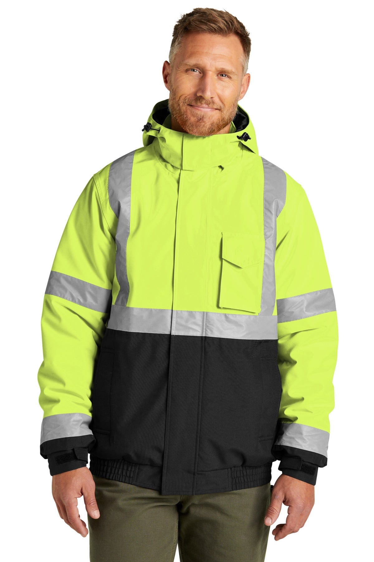CornerStone Outerwear CornerStone ANSI 107 Class 3 Economy Waterproof Insulated Bomber Jacket CSJ500
