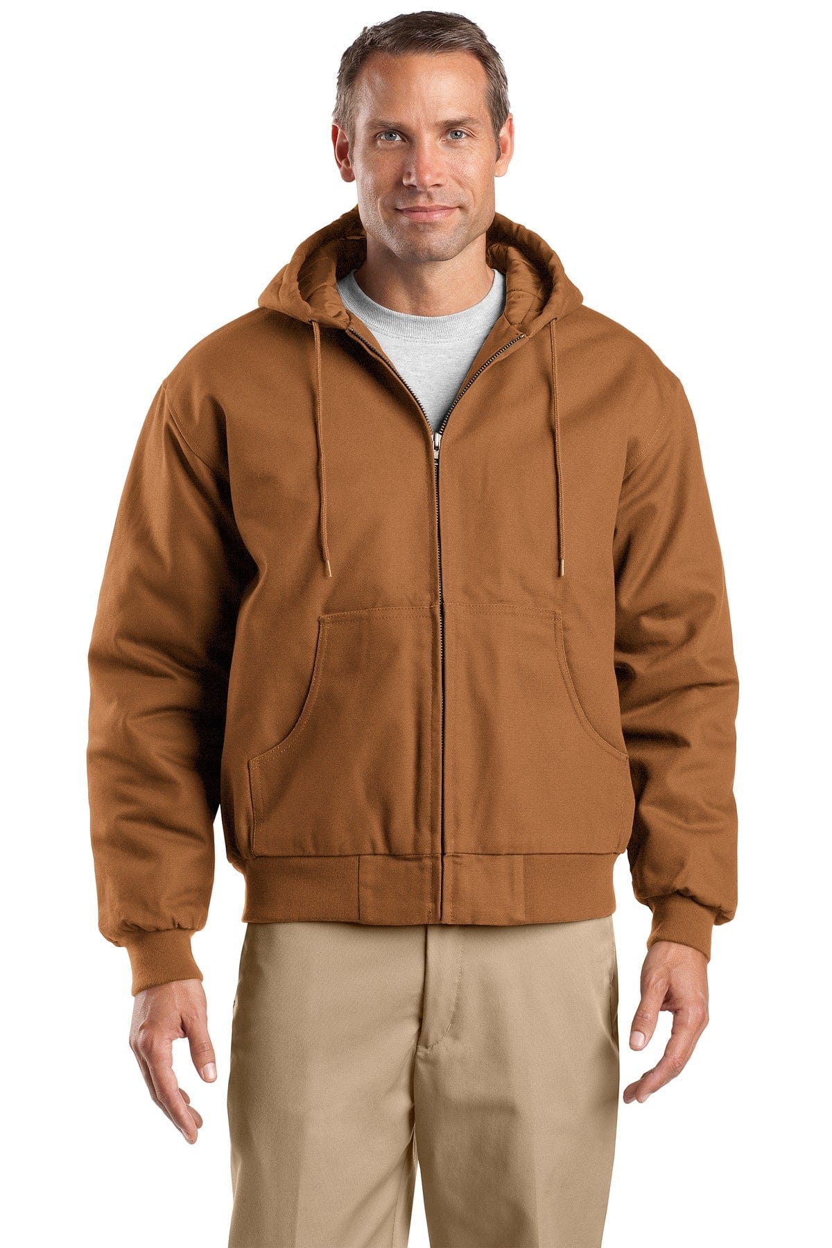 CornerStone Outerwear CornerStone ®  Tall Duck Cloth Hooded Work Jacket. TLJ763H