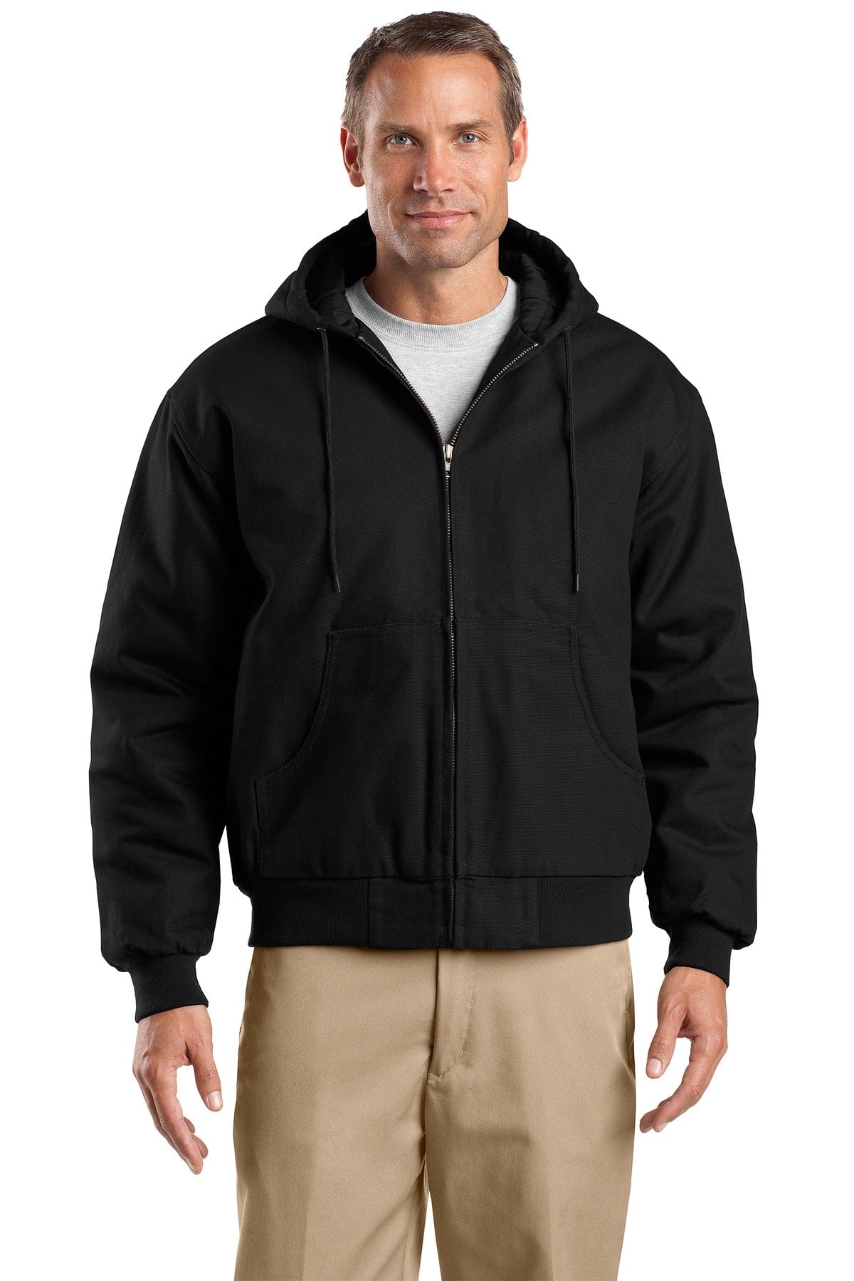 CornerStone Outerwear CornerStone ®  Tall Duck Cloth Hooded Work Jacket. TLJ763H