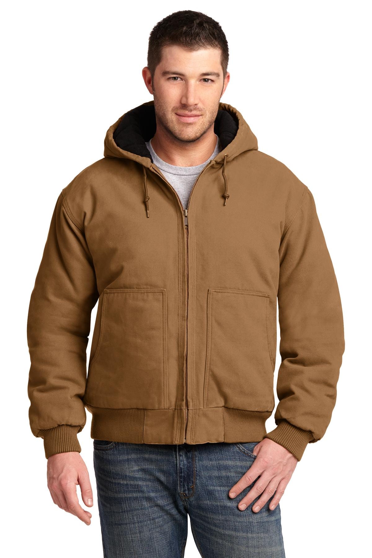 CornerStone Outerwear CornerStone ®  Washed Duck Cloth Insulated Hooded Work Jacket. CSJ41