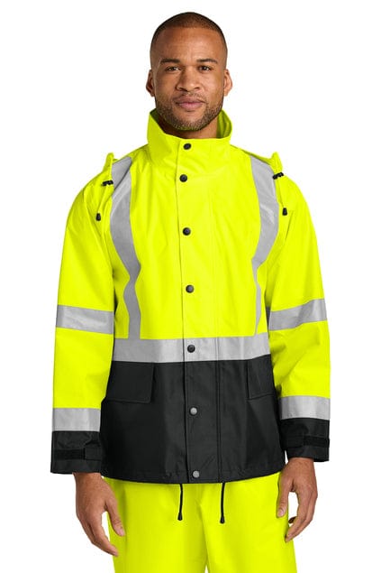 CornerStone Outerwear S/M / Safety Yellow/ Black CornerStone® ANSI 107 Class 3 Rain Jacket CSJ504