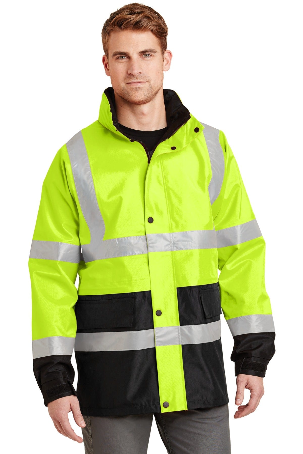 CornerStone Outerwear S / Safety Yellow/ Black CornerStone ®  - ANSI 107 Class 3 Waterproof Parka. CSJ24