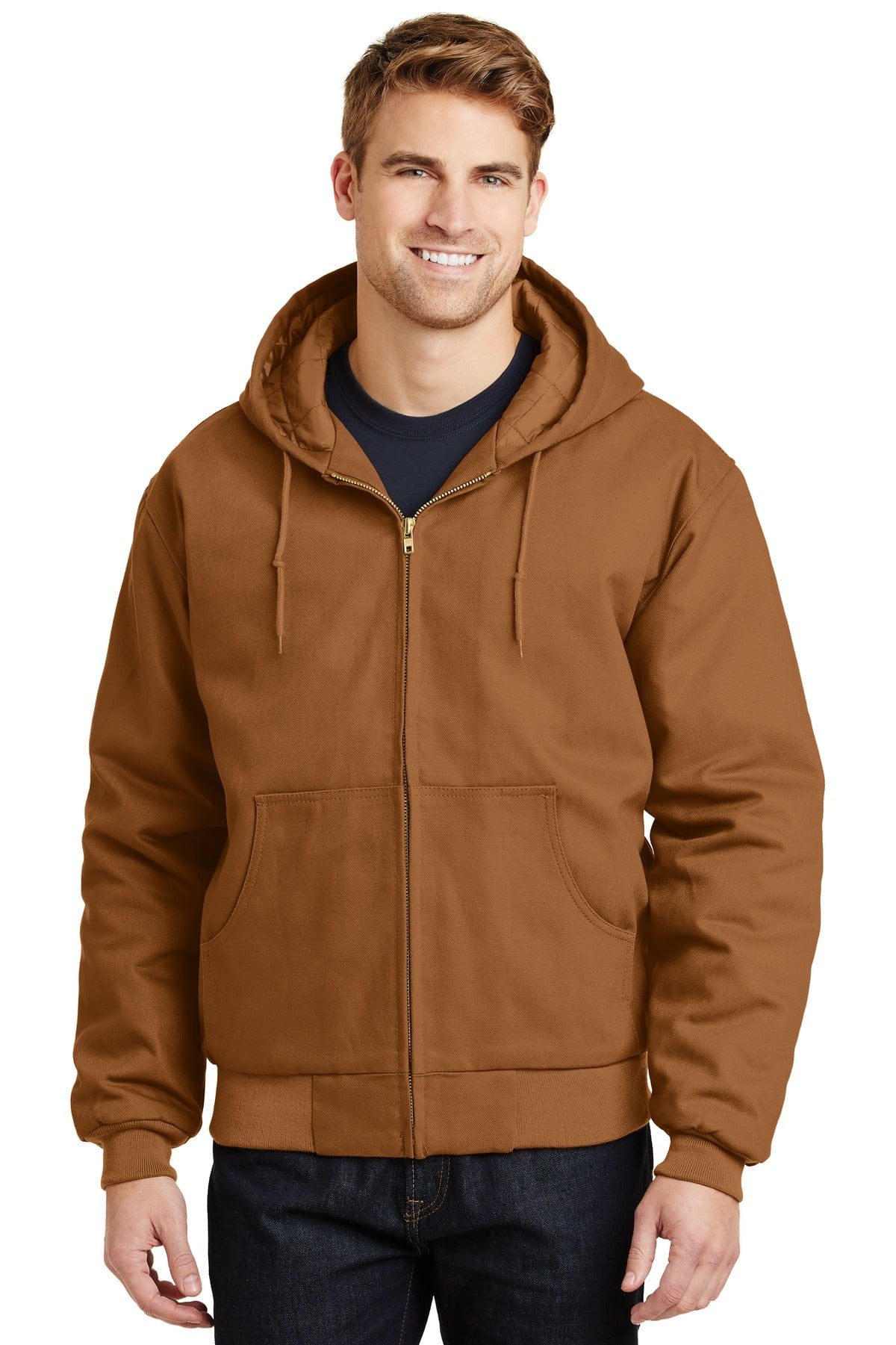 CornerStone Outerwear XS / Duck Brown CornerStone Duck Cloth Hooded Work Jacket.  J763H