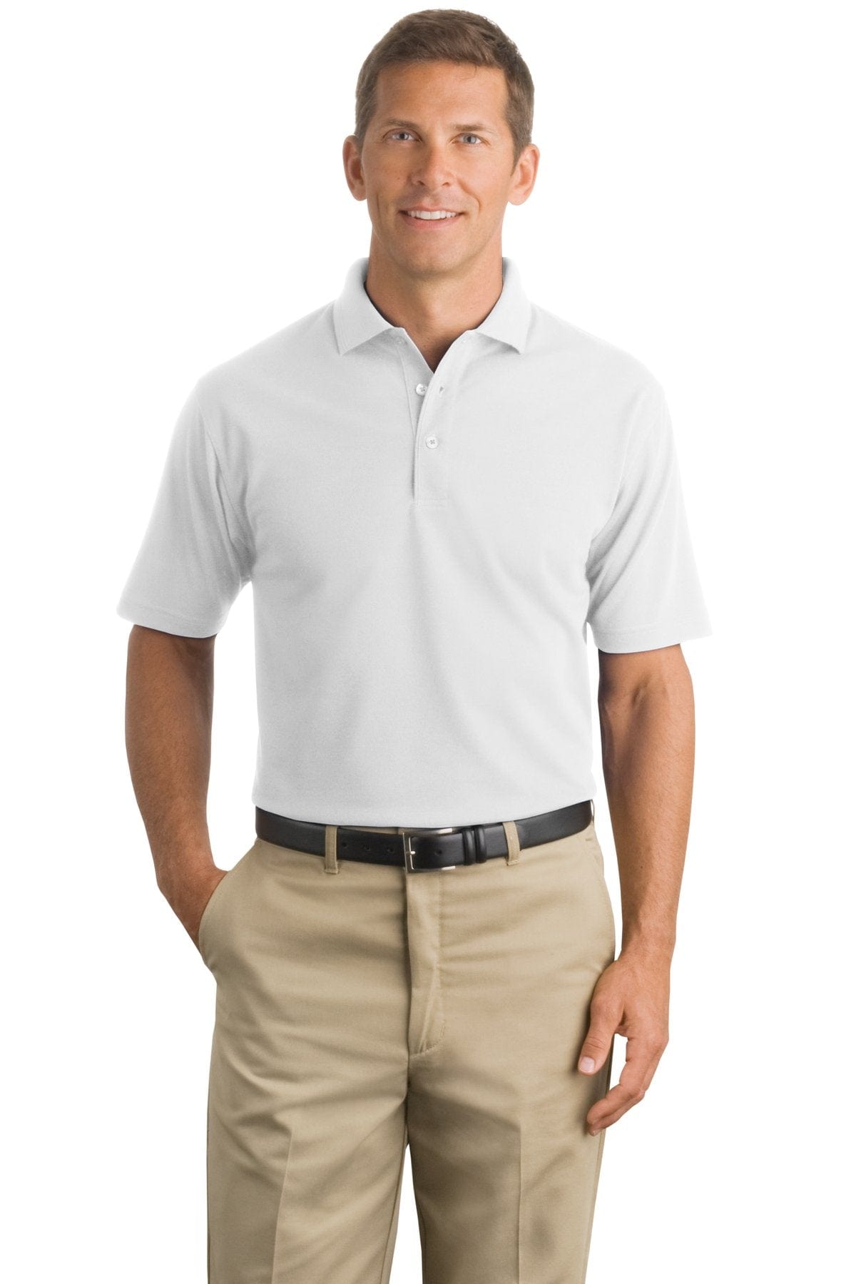 CornerStone Polos/Knits M / White DISCONTINUED  CornerStone ®  - Industrial Pique Polo. CS402