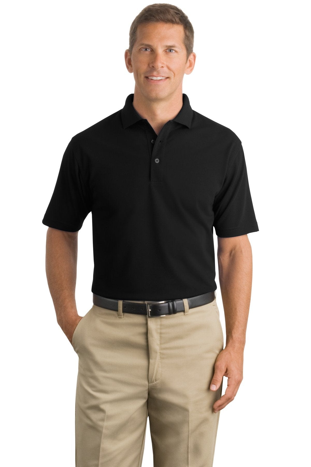CornerStone Polos/Knits 6XL / Black DISCONTINUED  CornerStone ®  - Industrial Pique Polo. CS402