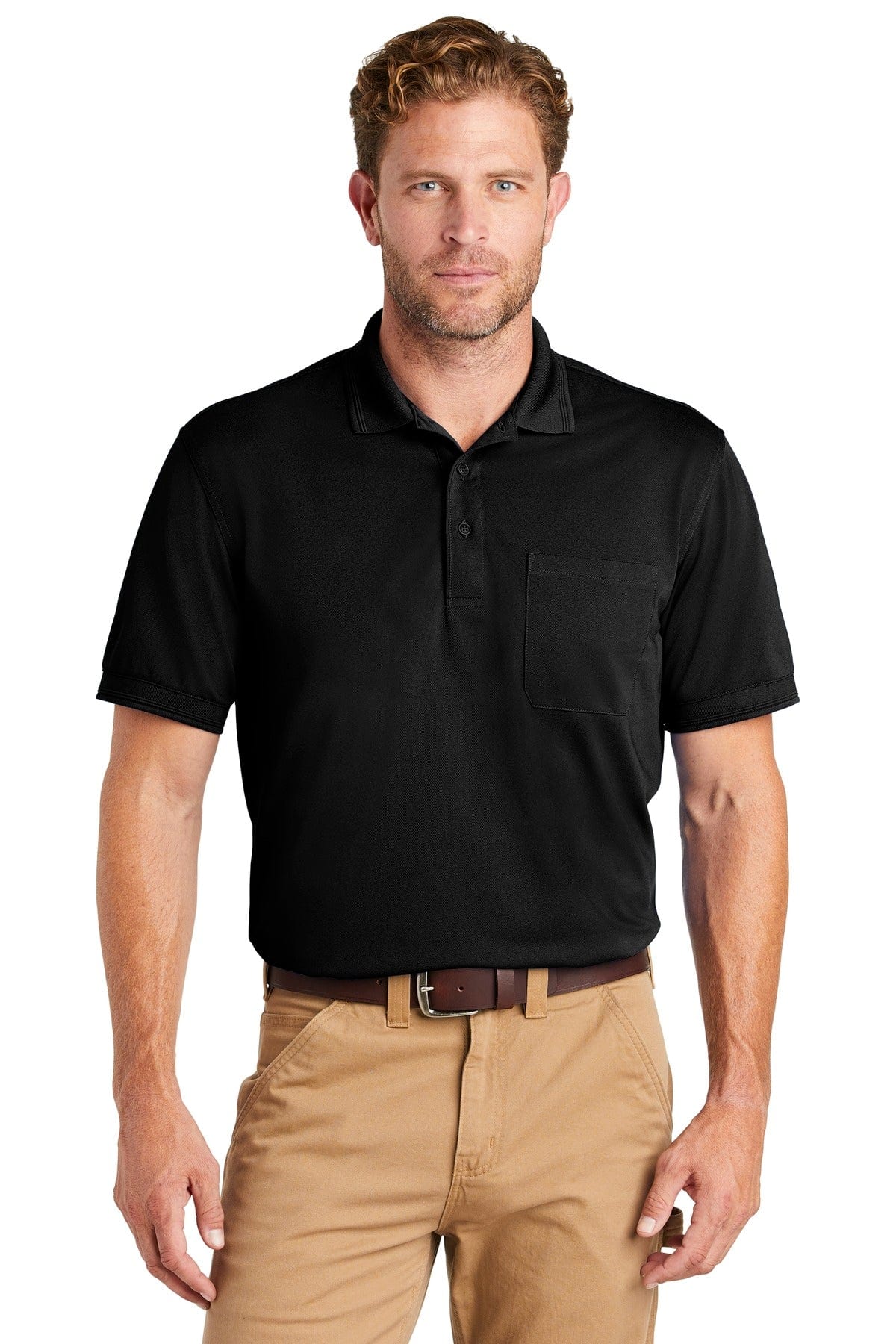 CornerStone Polos/Knits XS / Black CornerStone  ®  Industrial Snag-Proof Pique Pocket Polo. CS4020P
