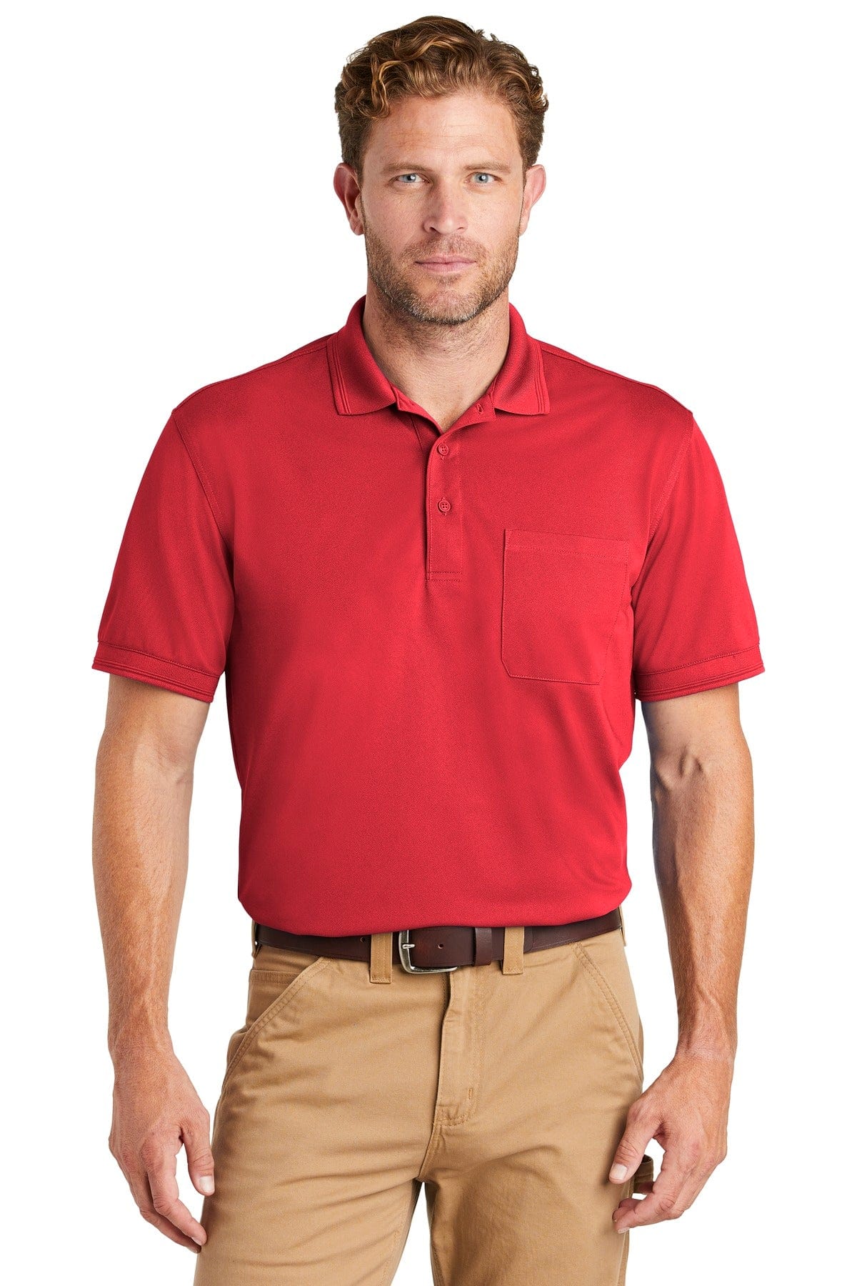 CornerStone Polos/Knits XS / Red CornerStone  ®  Industrial Snag-Proof Pique Pocket Polo. CS4020P