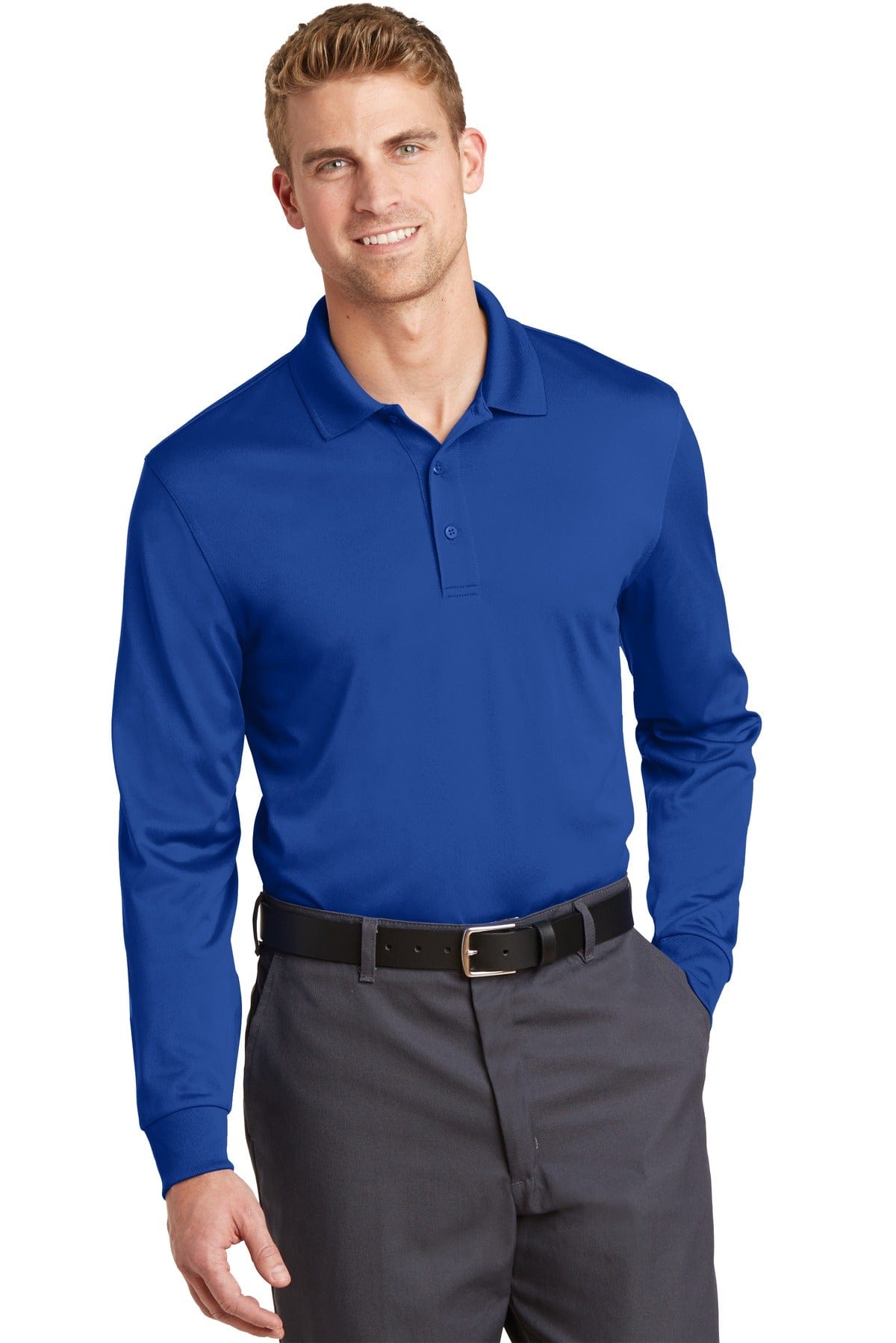 CornerStone Polos/Knits XS / Royal CornerStone ®  Select Snag-Proof Long Sleeve Polo. CS412LS
