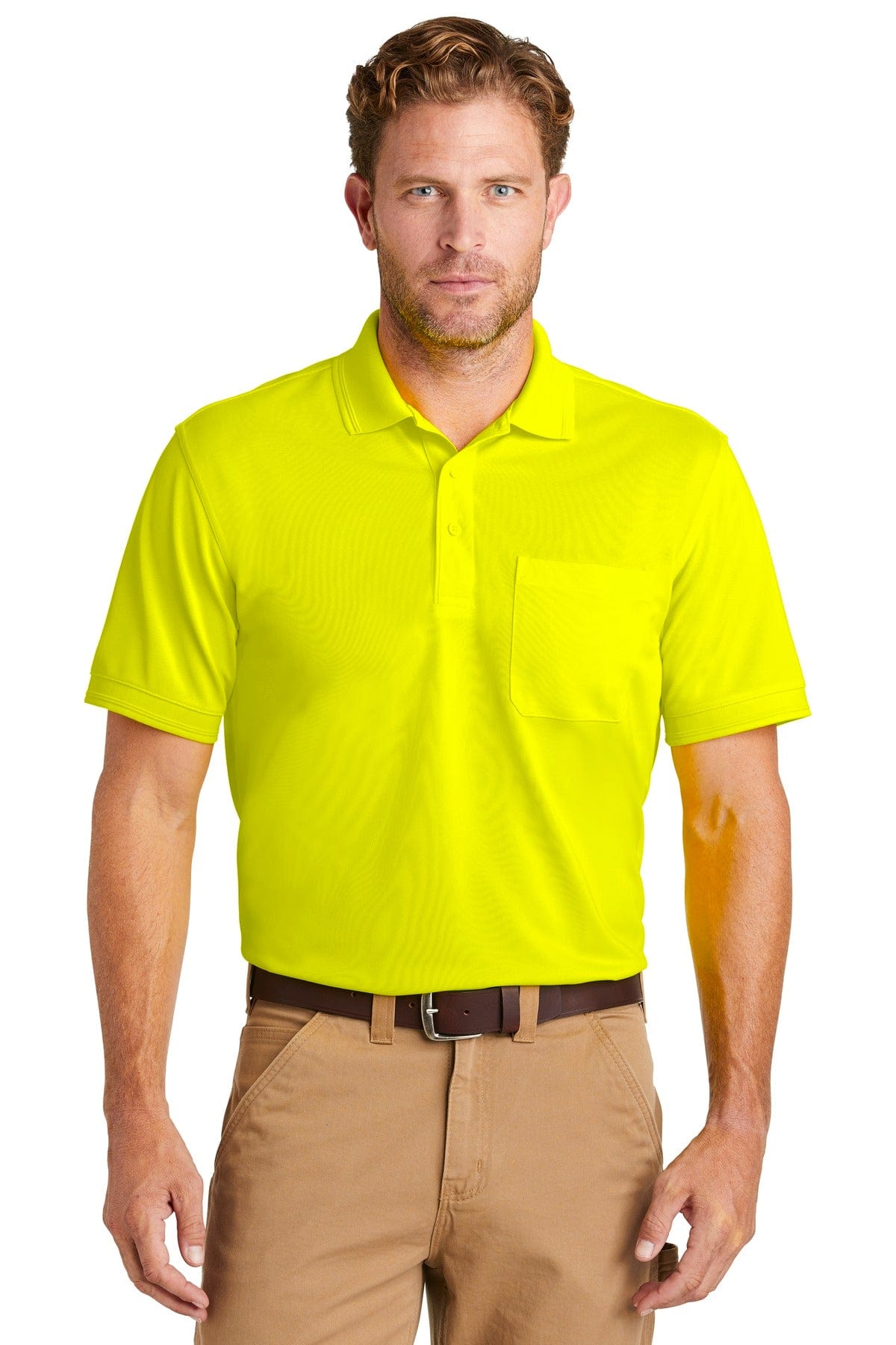 CornerStone Polos/Knits XS / Safety Yellow CornerStone  ®  Industrial Snag-Proof Pique Pocket Polo. CS4020P