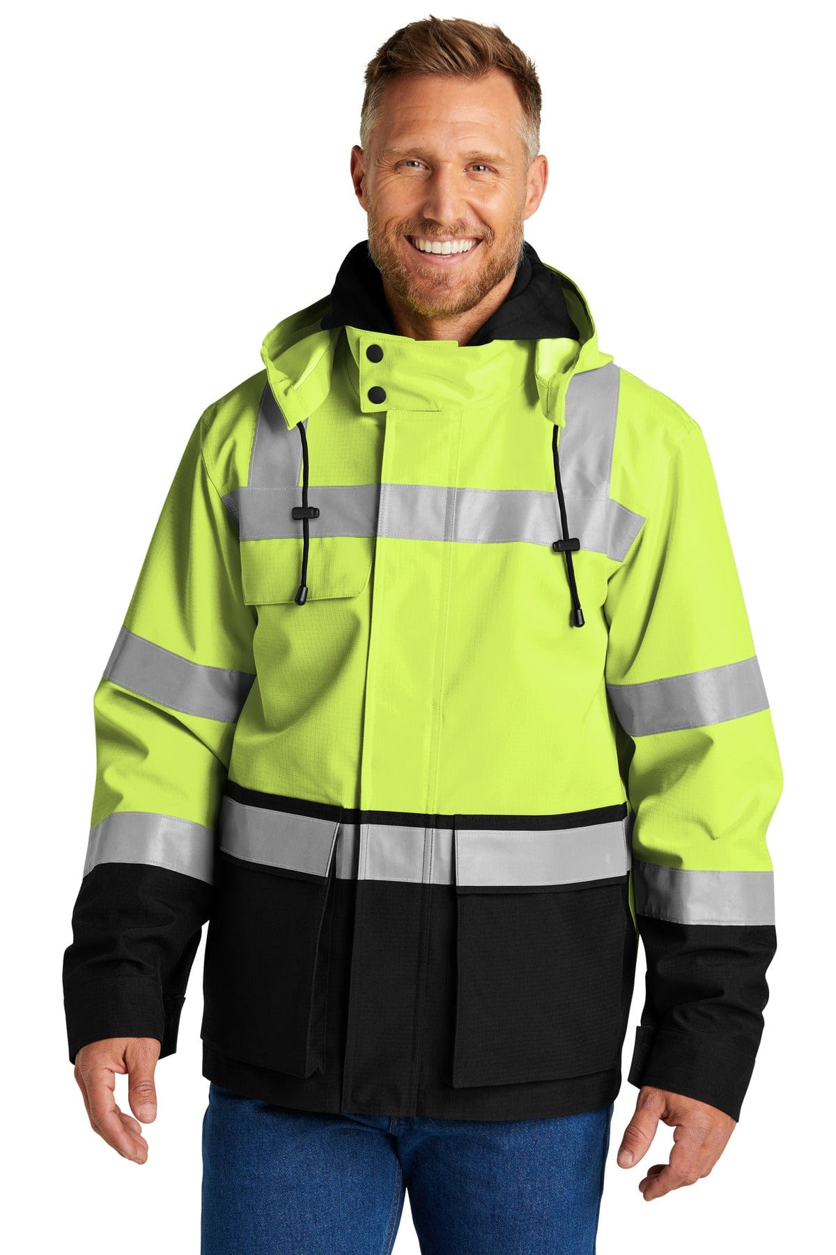 CornerStone Sweatshirts/Fleece S / Safety Yellow CornerStone ANSI 107 Class 3 Waterproof Ripstop 3-In-1 Parka CSJ502