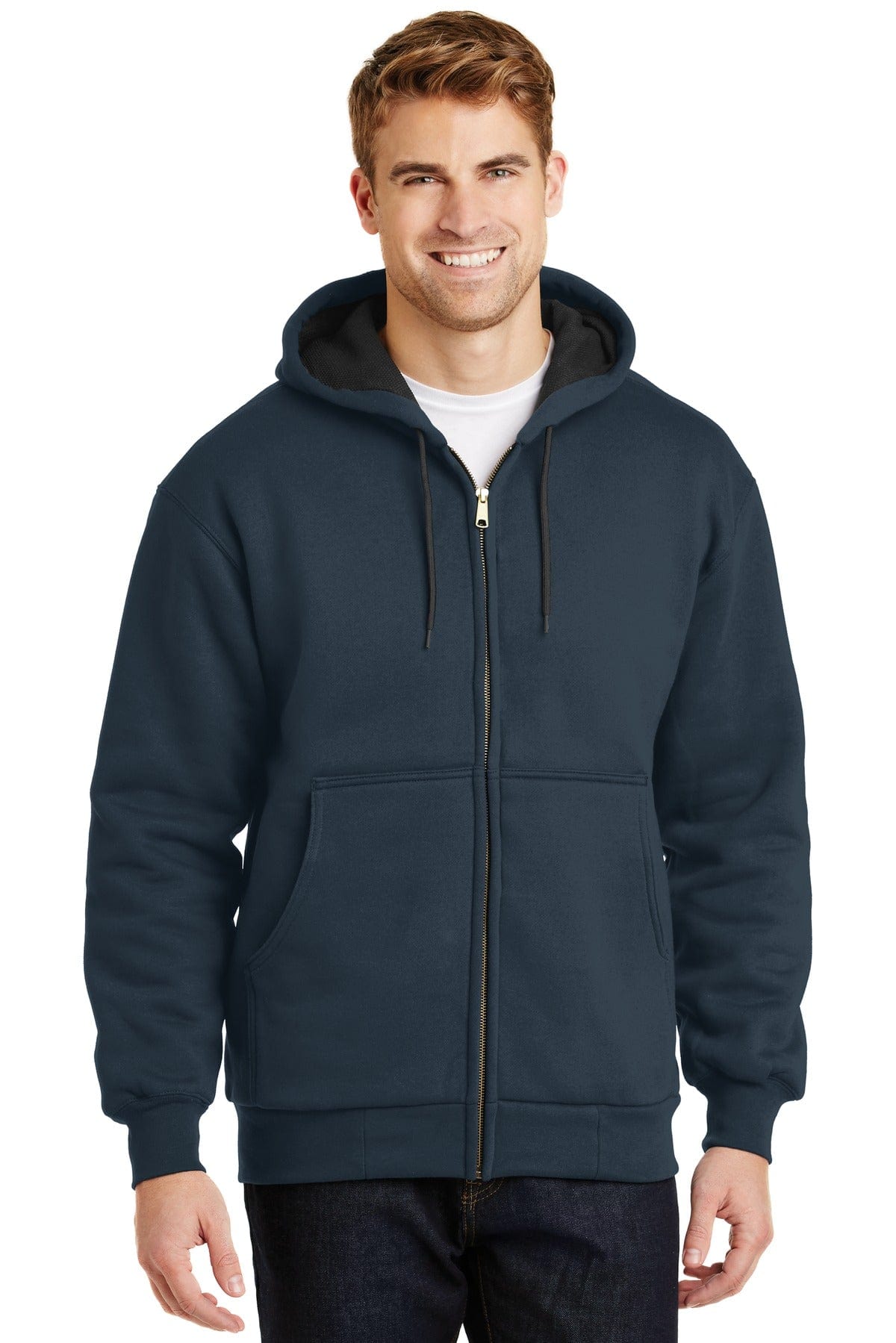 CornerStone Sweatshirts/Fleece XS / Navy CornerStone Heavyweight Full-Zip Hooded Sweatshirt with Thermal Lining.  CS620