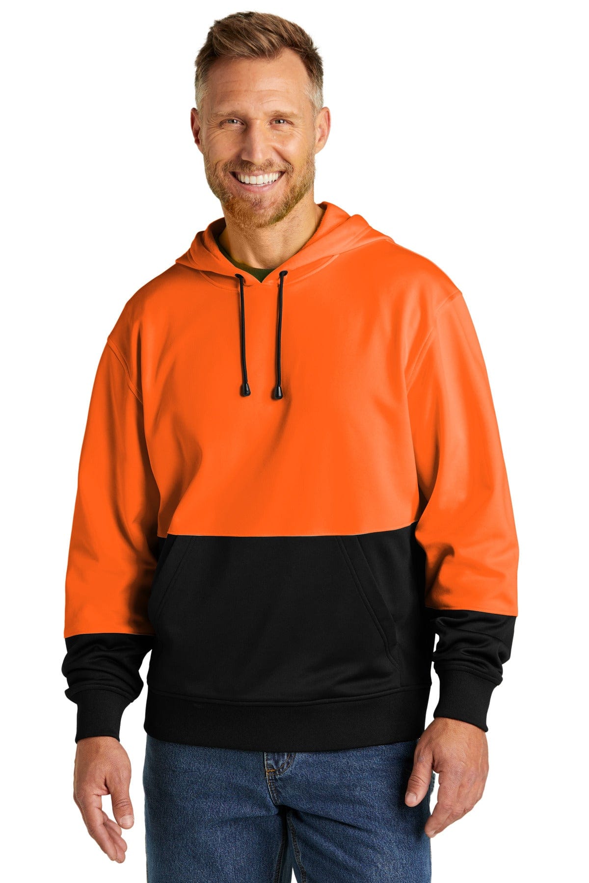 CornerStone Sweatshirts/Fleece XS / Safety Orange CornerStone ®  Enhanced Visibility Fleece Pullover Hoodie CSF01