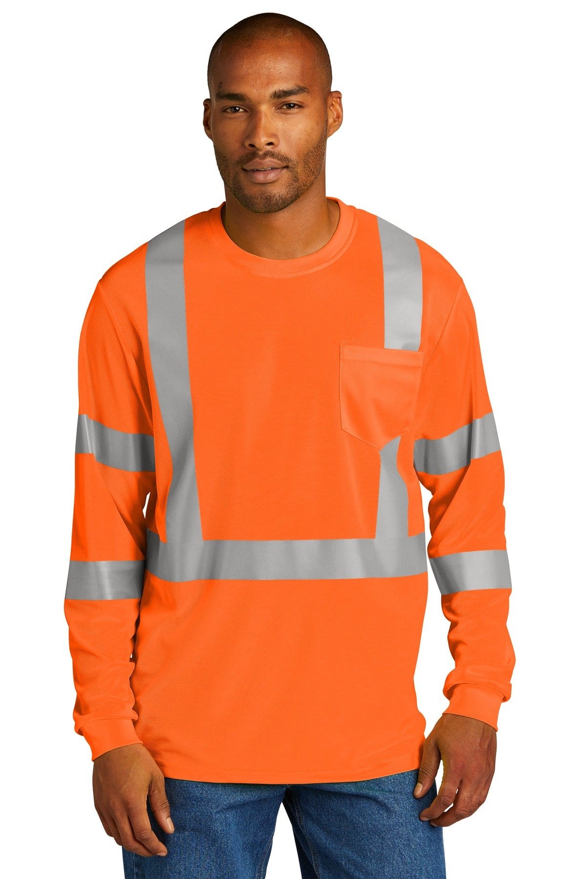 CornerStone T-Shirts CornerStone  ®  ANSI 107 Class 3 Mesh Long Sleeve Tee. CS203
