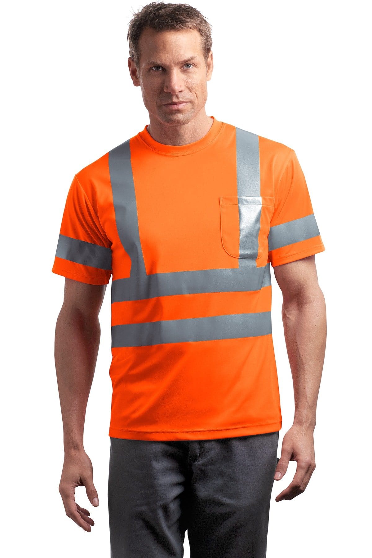 CornerStone T-Shirts CornerStone ®  - ANSI 107 Class 3 Short Sleeve Snag-Resistant Reflective T-Shirt. CS408