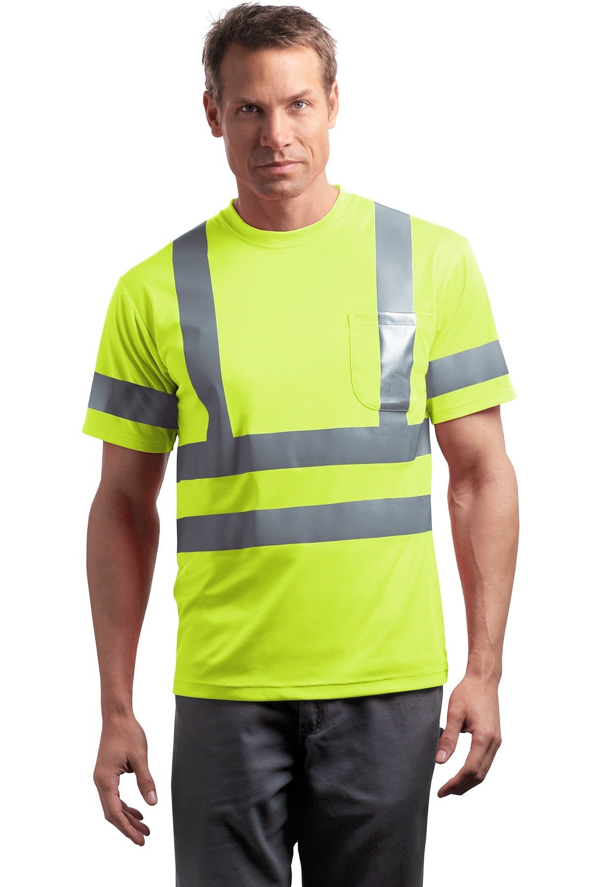 CornerStone T-Shirts CornerStone ®  - ANSI 107 Class 3 Short Sleeve Snag-Resistant Reflective T-Shirt. CS408
