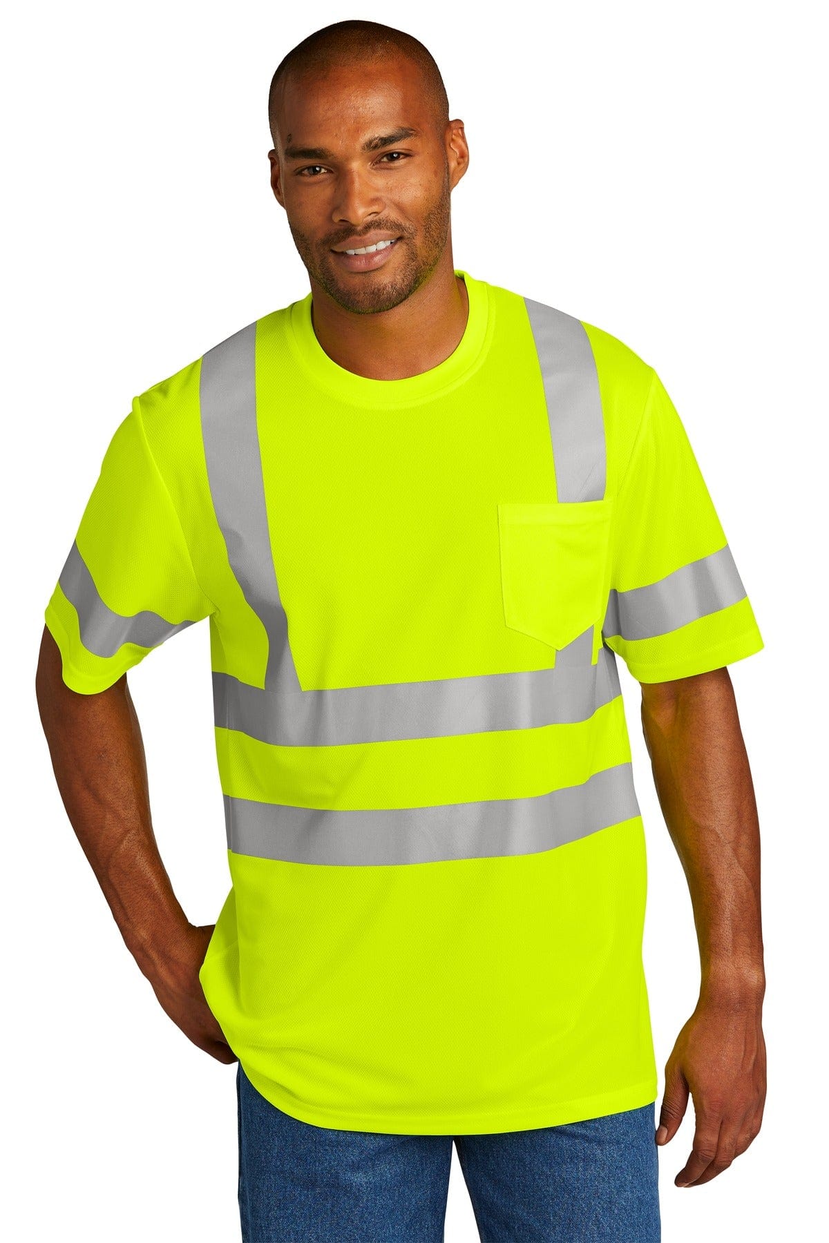 CornerStone T-Shirts M / Safety Yellow CornerStone  ®  ANSI 107 Class 3 Mesh Tee. CS202