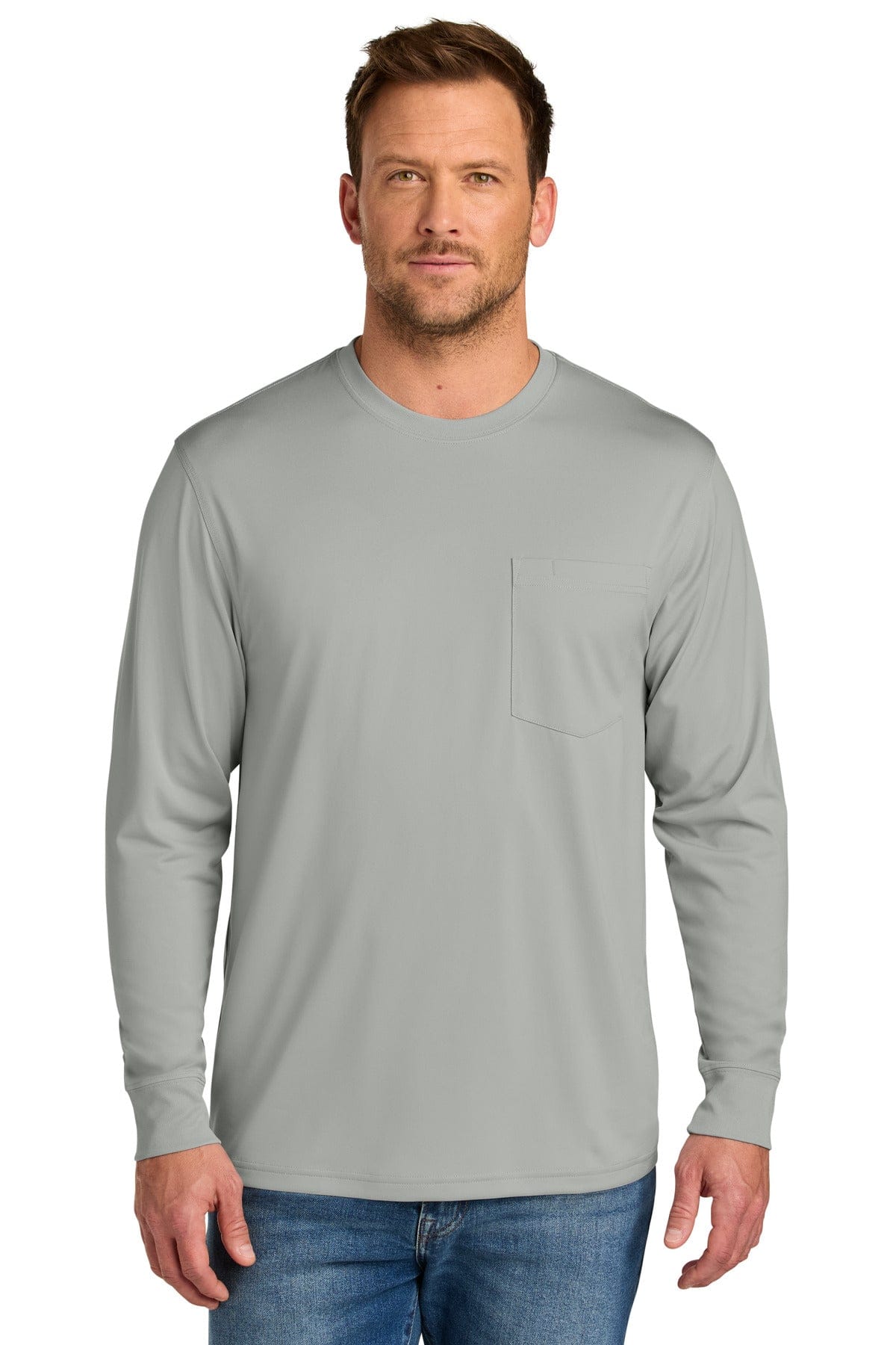 CornerStone T-Shirts S / Light Grey CornerStone® Workwear Pro Long Sleeve Pocket Tee CS440LSP