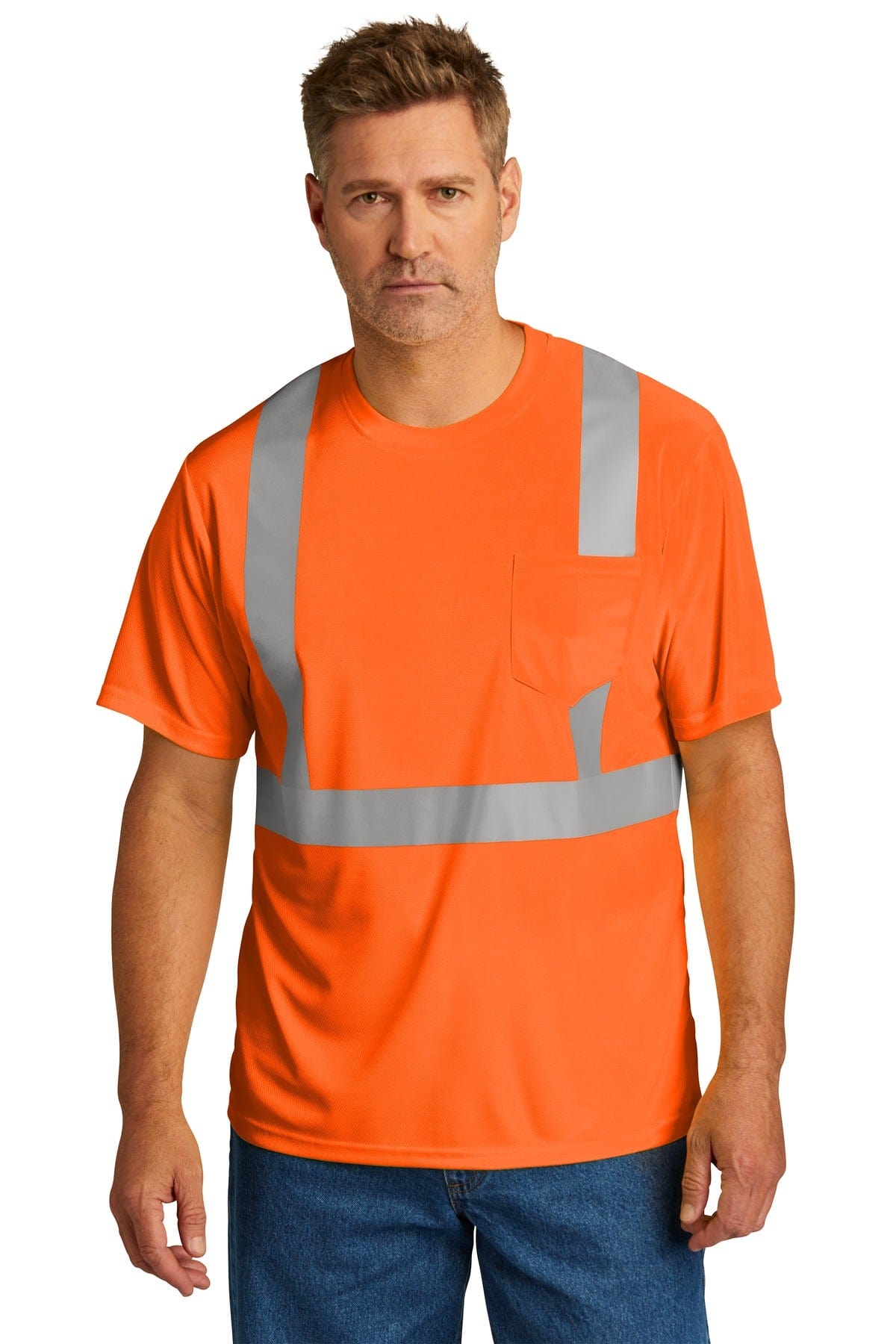 CornerStone T-Shirts S / Safety Orange CornerStone CS200: ANSI 107 Class 2 Mesh Tee