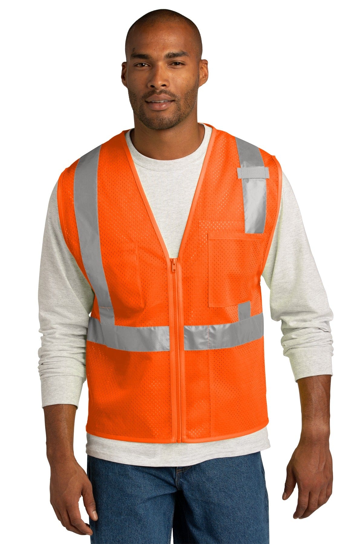 Cornerstone CSV102 ANSI 107 Class 2 Mesh Zippered Vest Safety Yellow 2 3X