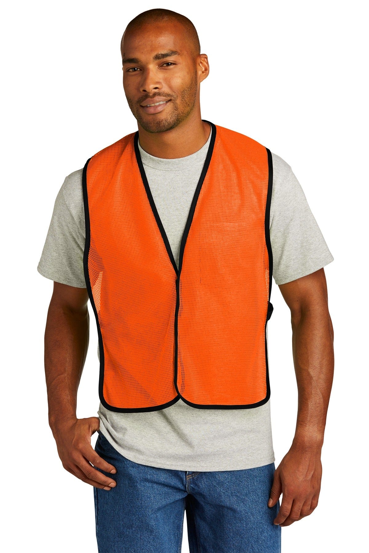 CornerStone Workwear OSFA / S. Orange CornerStone Enhanced Visibility Mesh Vest. CSV01