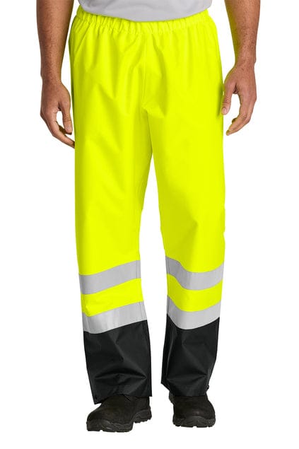 CornerStone Workwear S/M / Safety Yellow/ Black CornerStone® ANSI Class E Pull-On Rain Pant CSP504