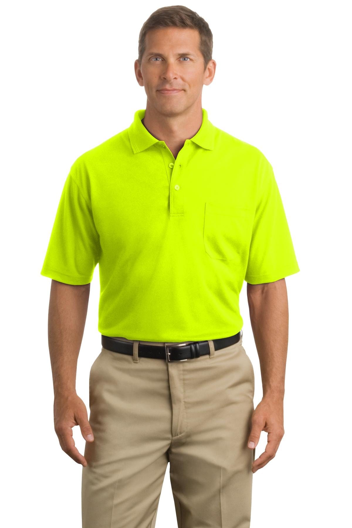 CornerStone Workwear S / Safety Yellow DISCONTINUED  CornerStone ®  - Industrial Pocket Pique Polo. CS402P