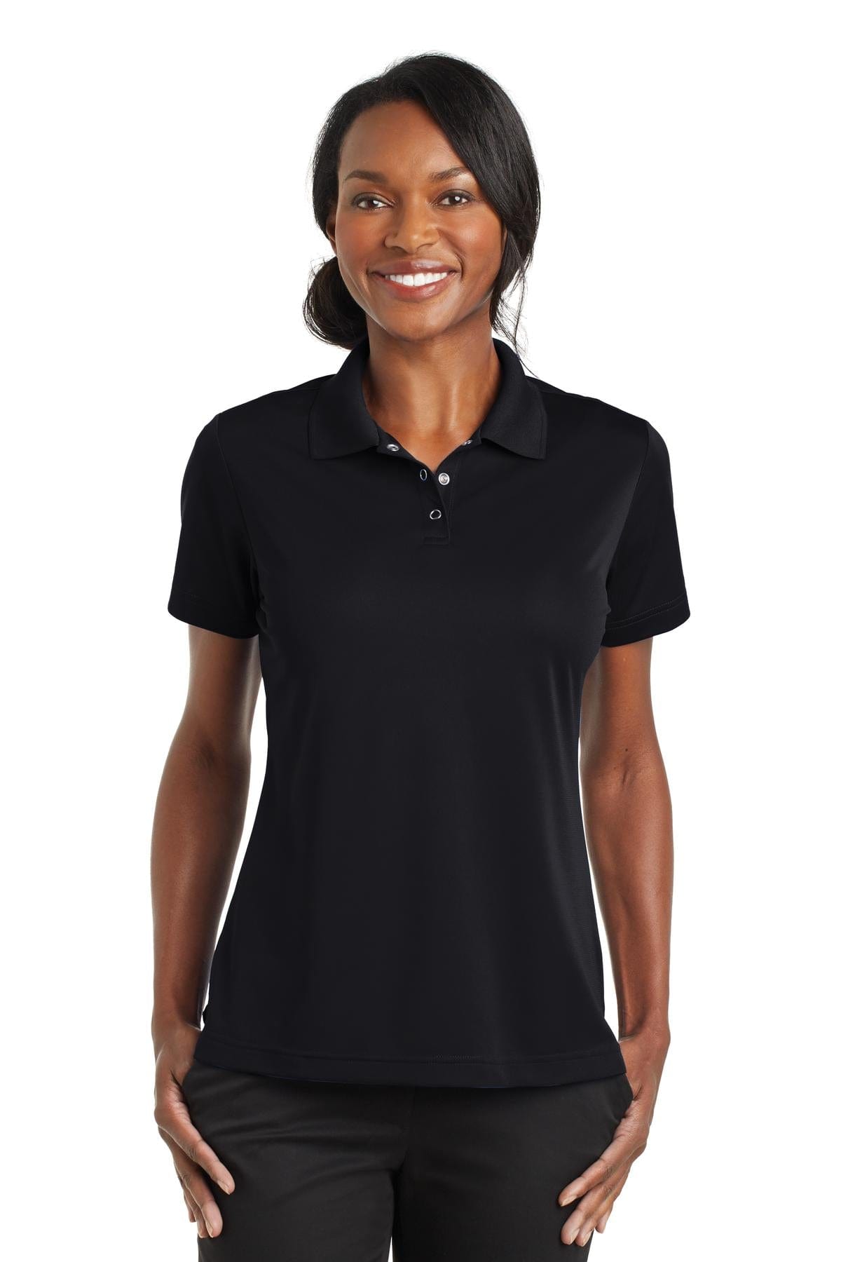 CornerStone Workwear XS / Black CornerStone Ladies Micropique Gripper Polo. CS422