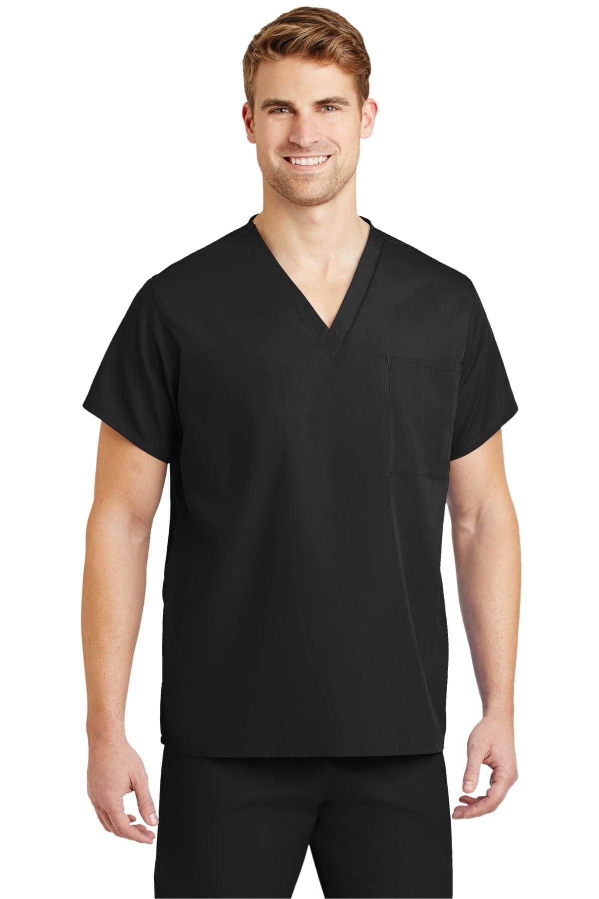 CornerStone Workwear XS / Black Unisex V-neck Scrub Top  SCRUBTOP