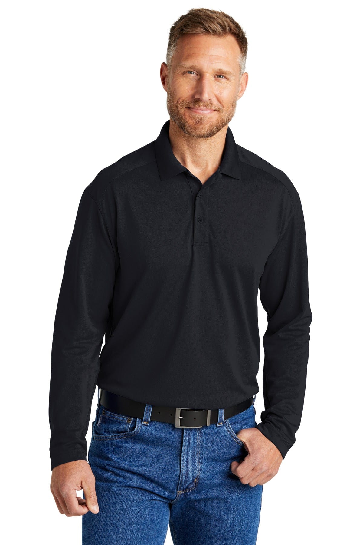 CornerStone Workwear XS / Dark Navy CornerStone ®  Select Lightweight Snag-Proof Long Sleeve Polo CS418LS