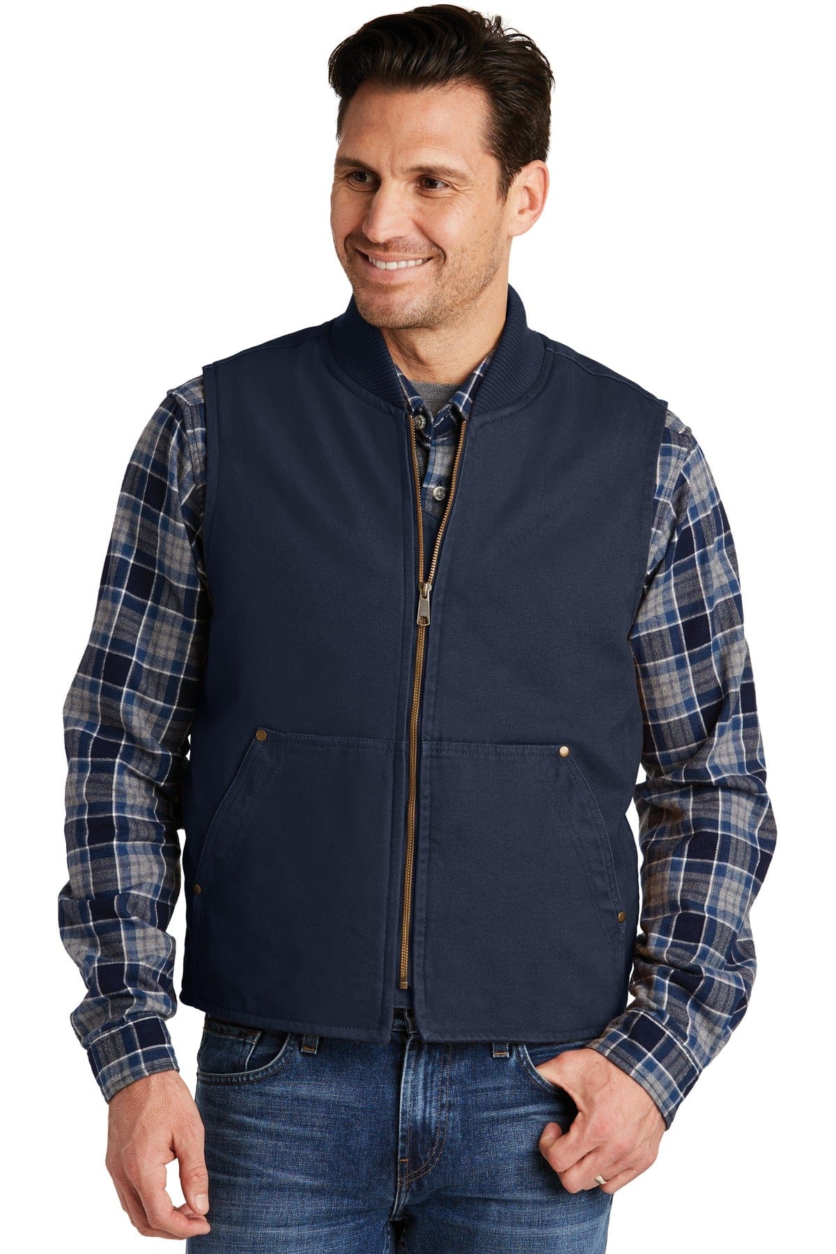 CornerStone Workwear XS / Navy CornerStone ®  Washed Duck Cloth Vest. CSV40