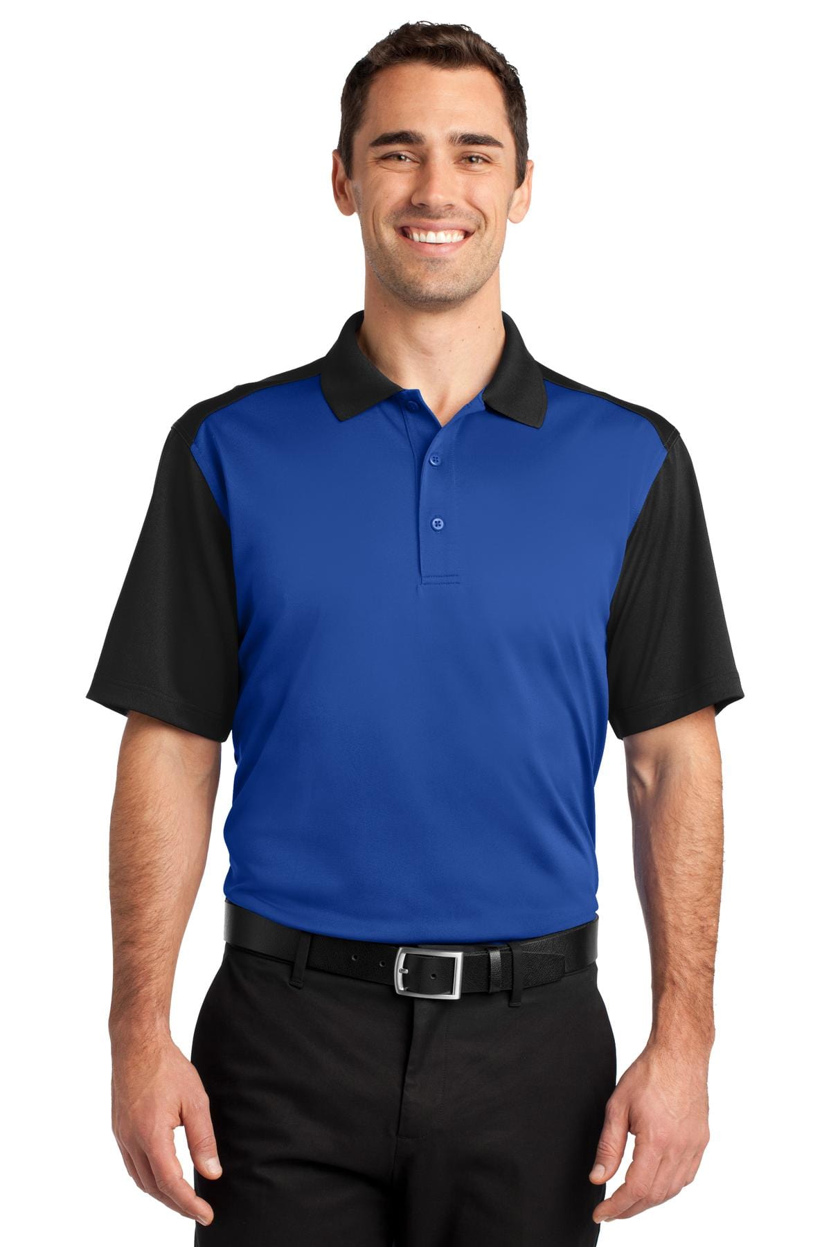 CornerStone Workwear XS / Royal/ Black DISCONTINUED  CornerStone ®  Select Snag-Proof Blocked Polo. CS417