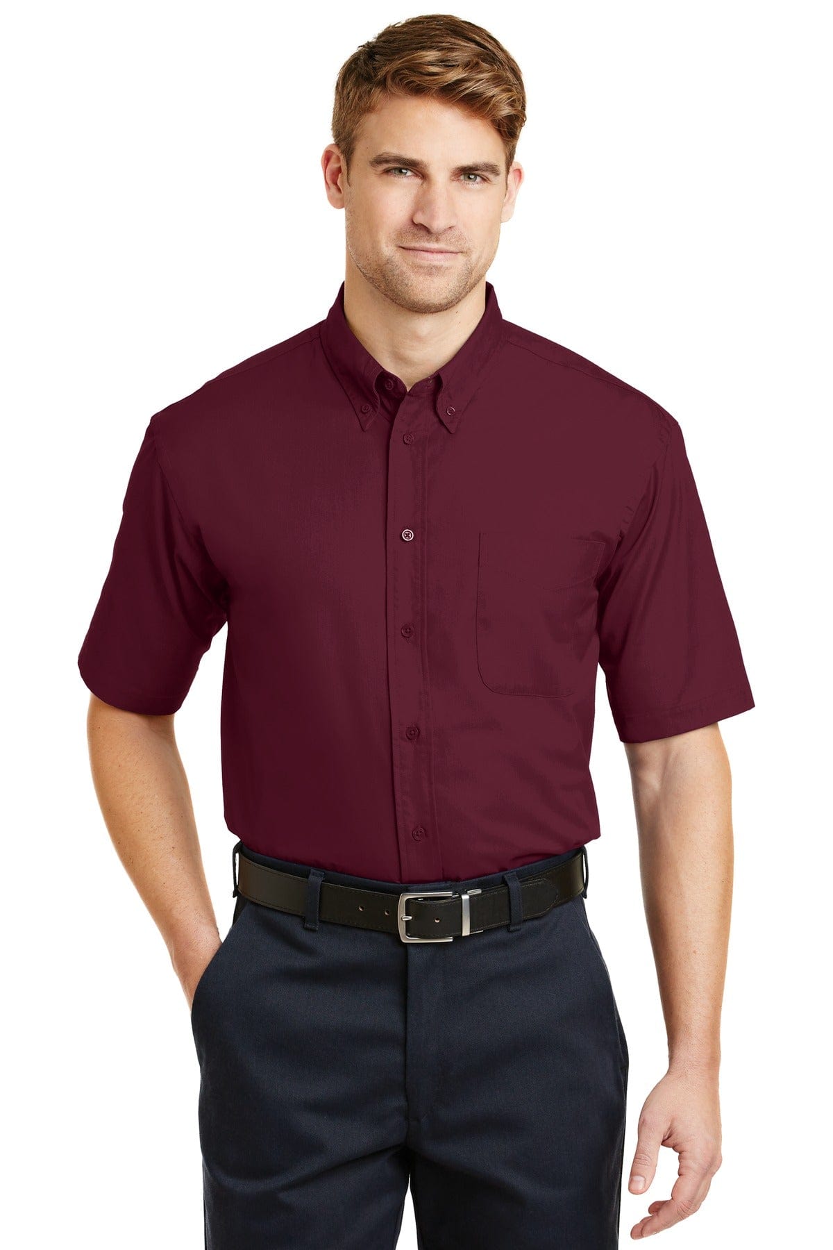 CornerStone Woven Shirts CornerStone SP18: Short Sleeve SuperPro Twill Shirt