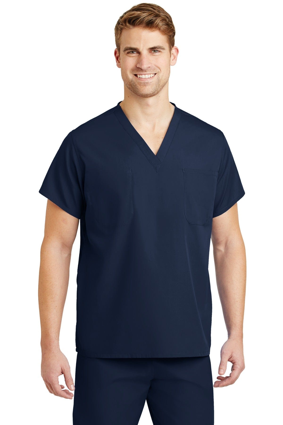 CornerStone Woven Shirts S / Navy CornerStone Reversible V-Neck Scrub Top.  CS501