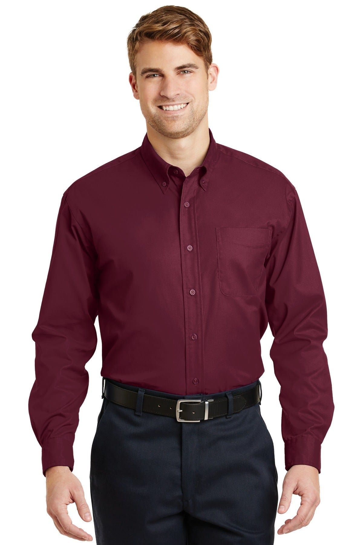CornerStone Woven Shirts XS / Burgundy CornerStone ®  - Long Sleeve SuperPro ™  Twill Shirt. SP17