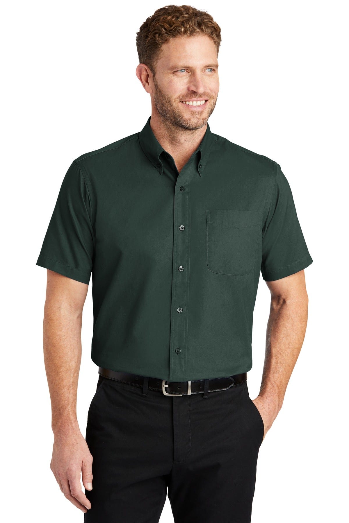 CornerStone Woven Shirts XS / Dark Green CornerStone SP18: Short Sleeve SuperPro Twill Shirt