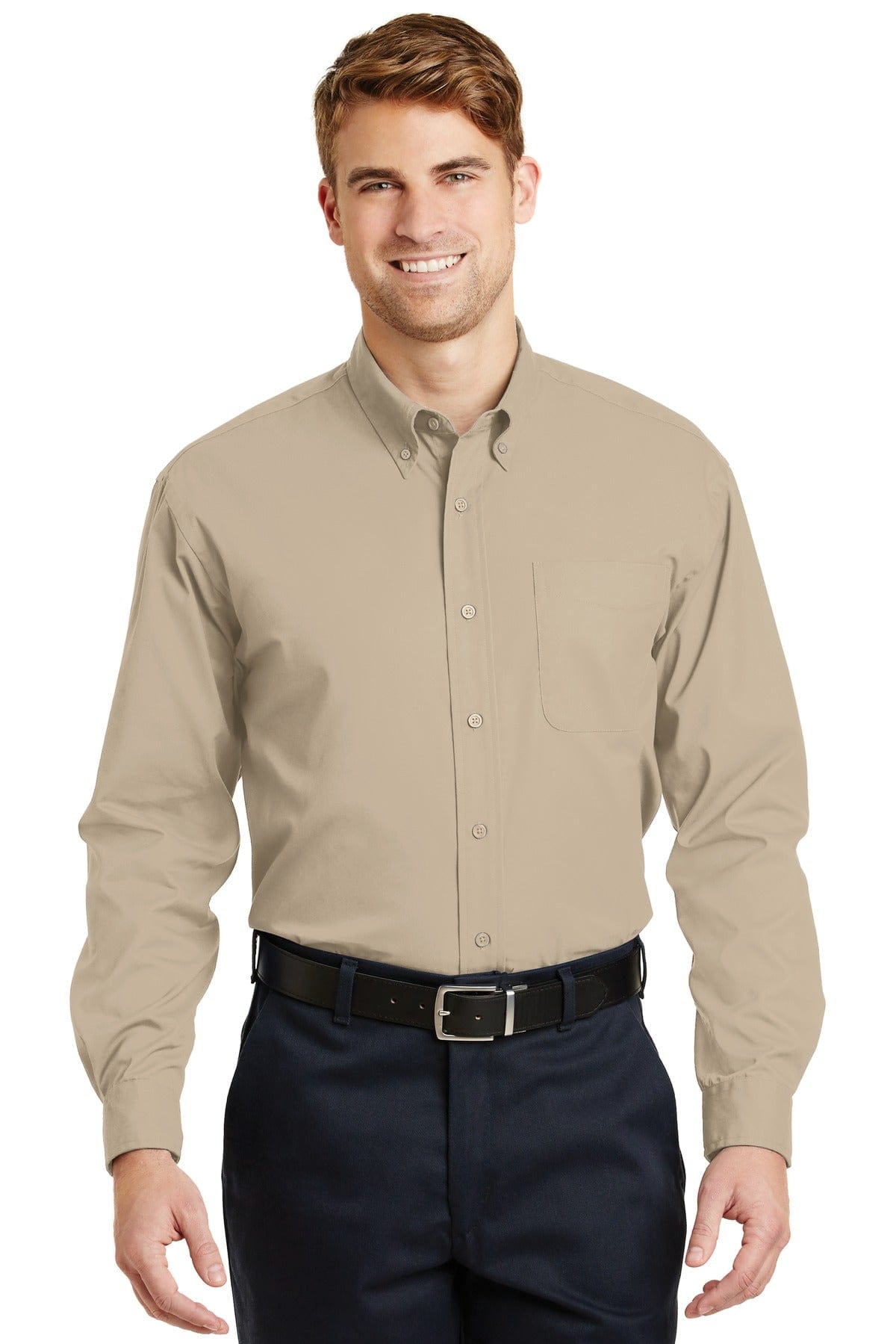 CornerStone Woven Shirts XS / Stone CornerStone ®  - Long Sleeve SuperPro ™  Twill Shirt. SP17