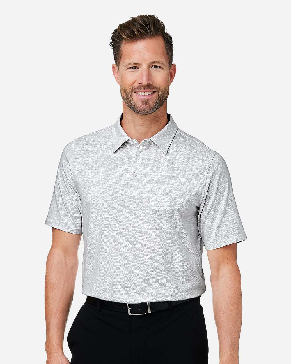 Devon and Jones Polos Devon & Jones DG101 Men's Crownlux Performance® Geo Polo
