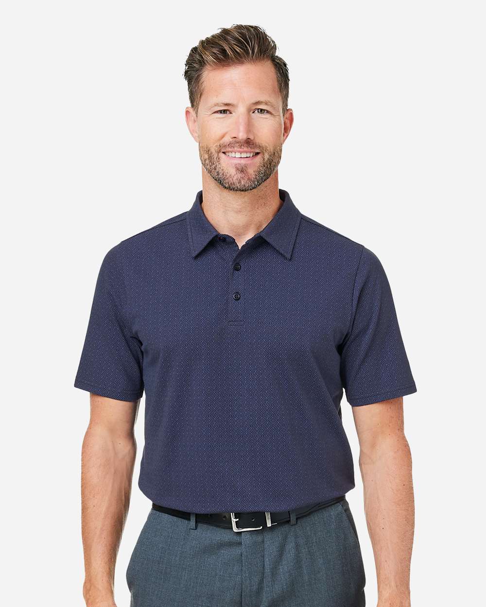 Devon and Jones Polos Devon & Jones DG101 Men's Crownlux Performance® Geo Polo