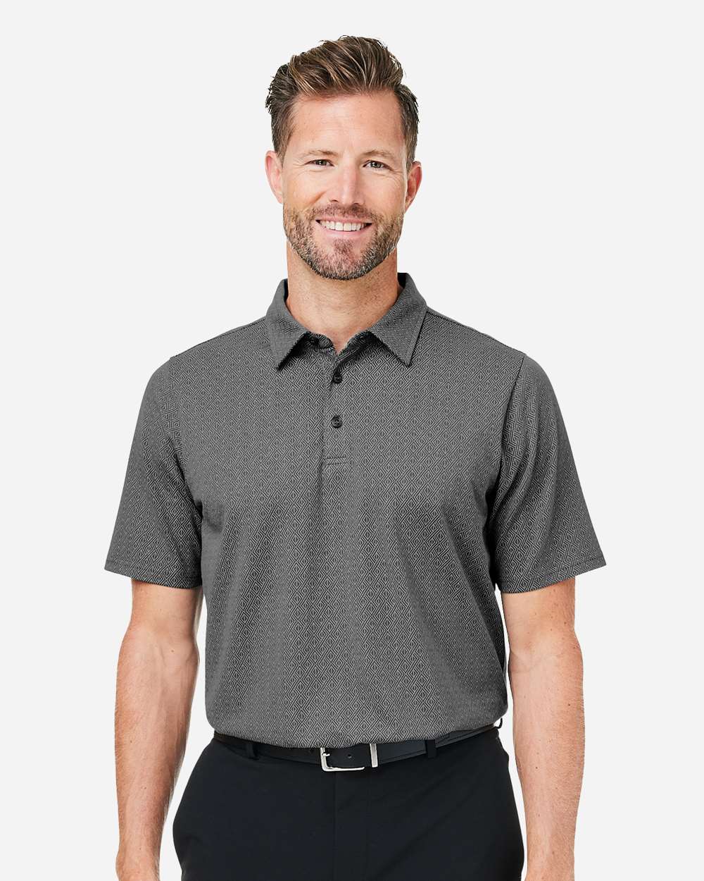 Devon and Jones Polos Devon & Jones DG101 Men's Crownlux Performance® Geo Polo