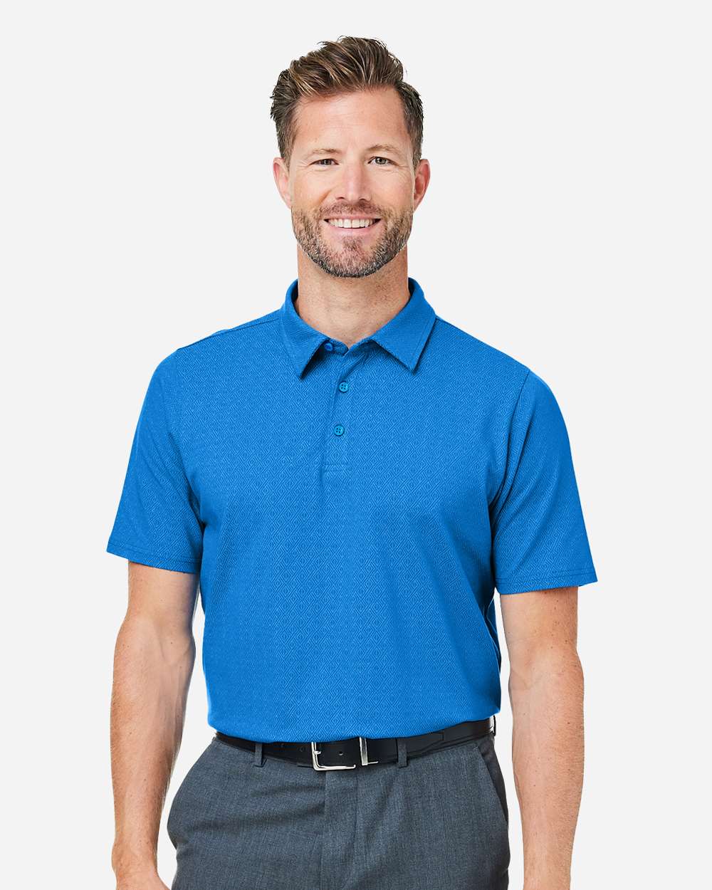 Devon and Jones Polos Devon & Jones DG101 Men's Crownlux Performance® Geo Polo