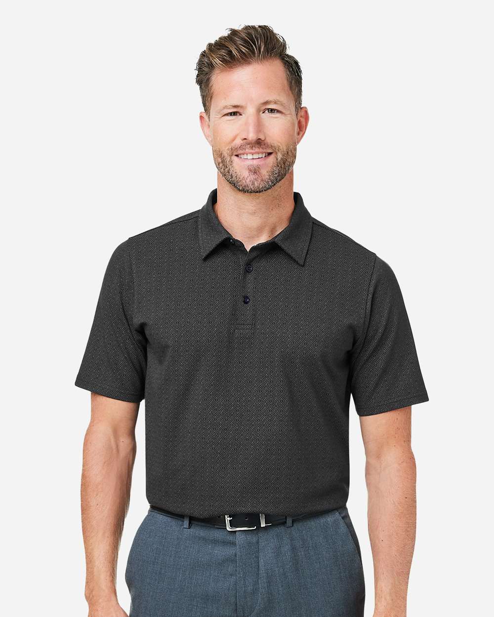 Devon and Jones Polos Devon & Jones DG101 Men's Crownlux Performance® Geo Polo
