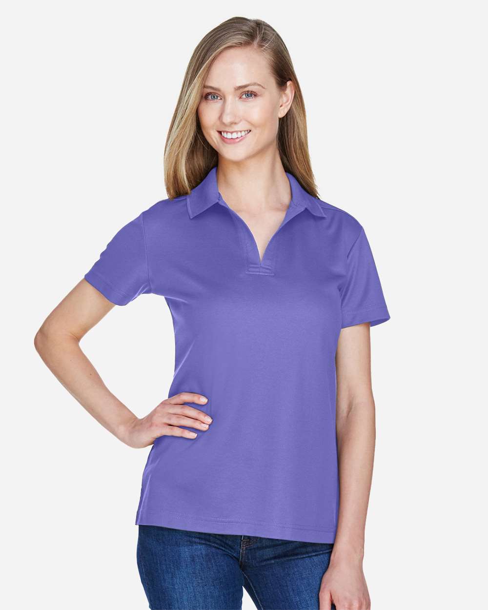 Devon and Jones Polos Devon & Jones DG20W Women's CrownLux Performance Plaited Polo