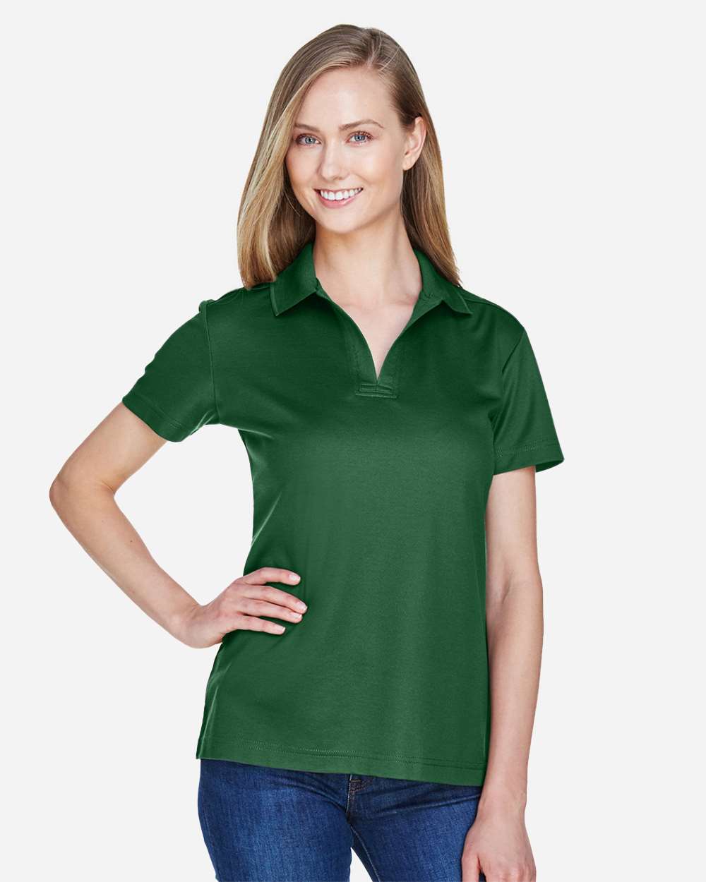 Devon and Jones Polos Devon & Jones DG20W Women's CrownLux Performance Plaited Polo