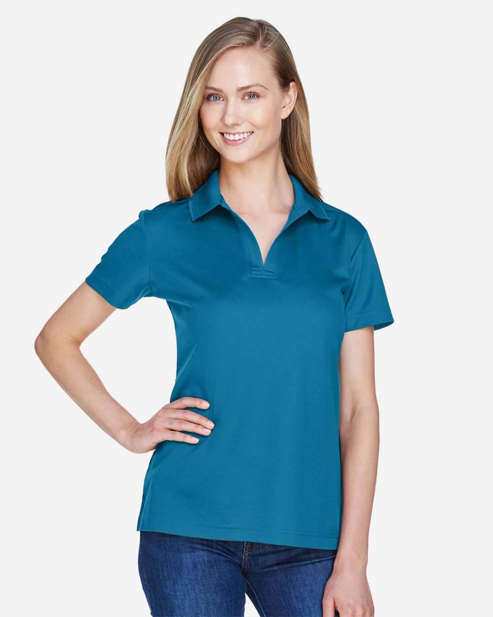 Devon and Jones Polos Devon & Jones DG20W Women's CrownLux Performance Plaited Polo