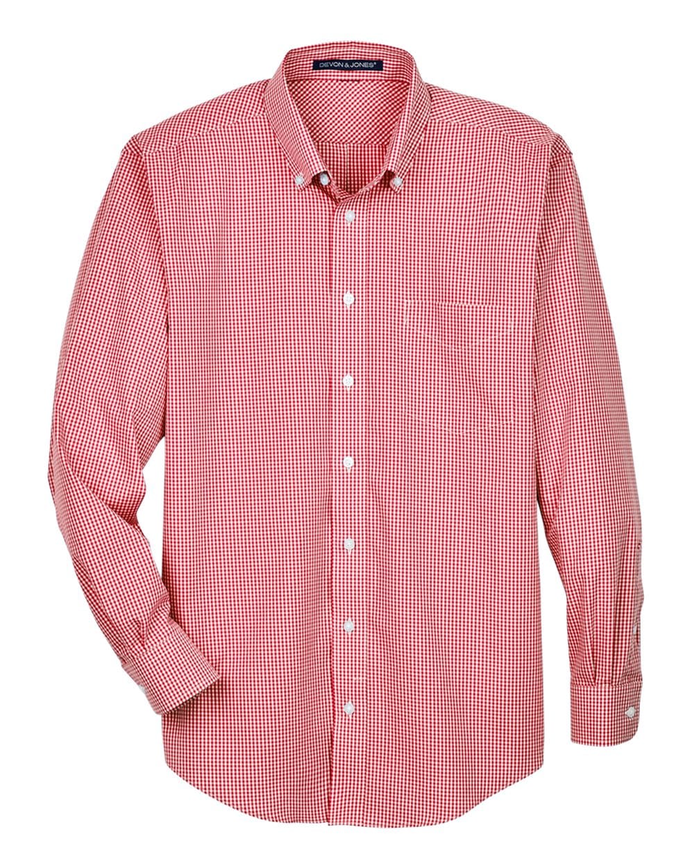 Devon and Jones Wovens Devon & Jones D640 Men's Crown Collection® Gingham Check Woven Dress Shirt